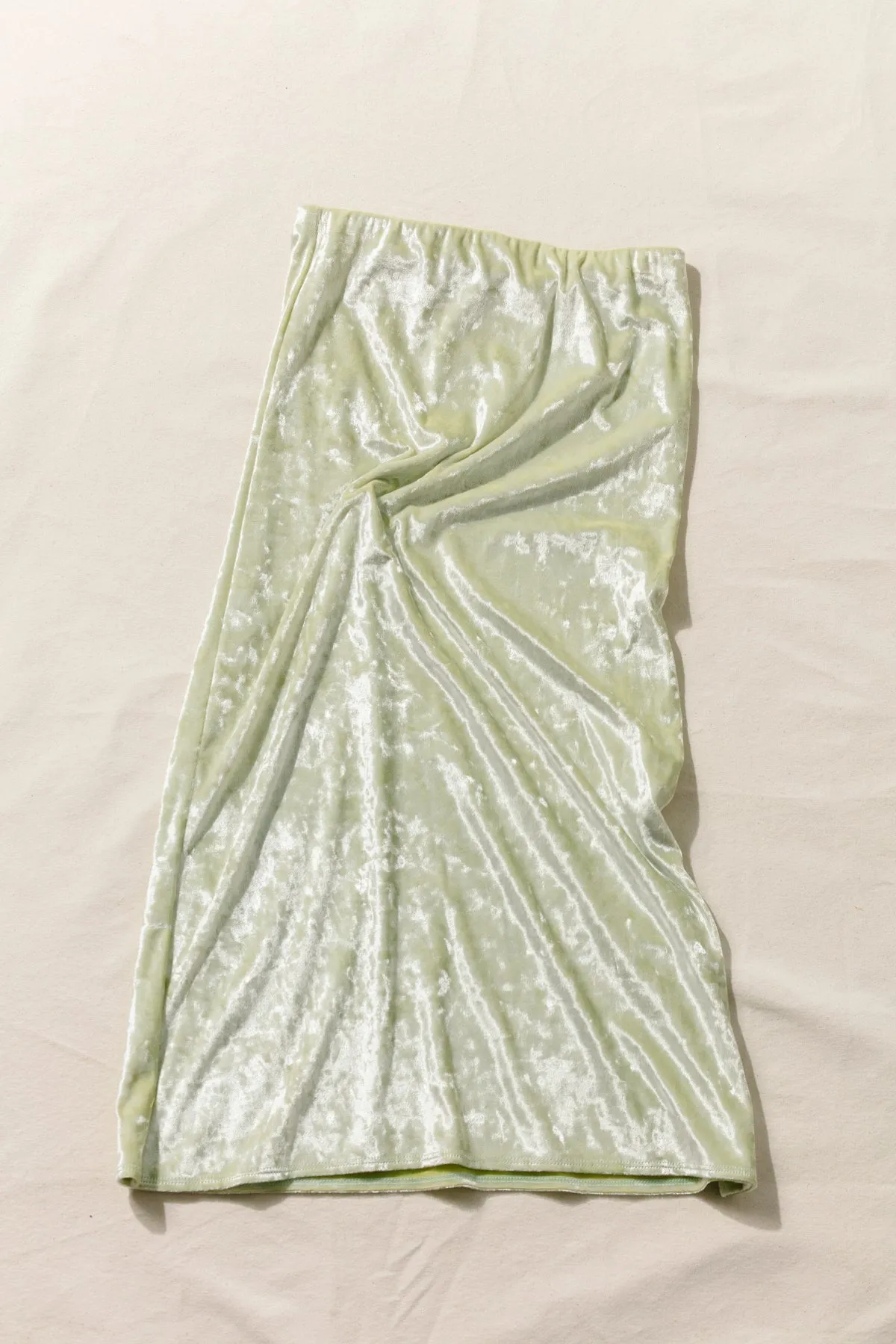 Velvet Skirt -Silvered Lime sold by CARLEEN product image thumbnail 2