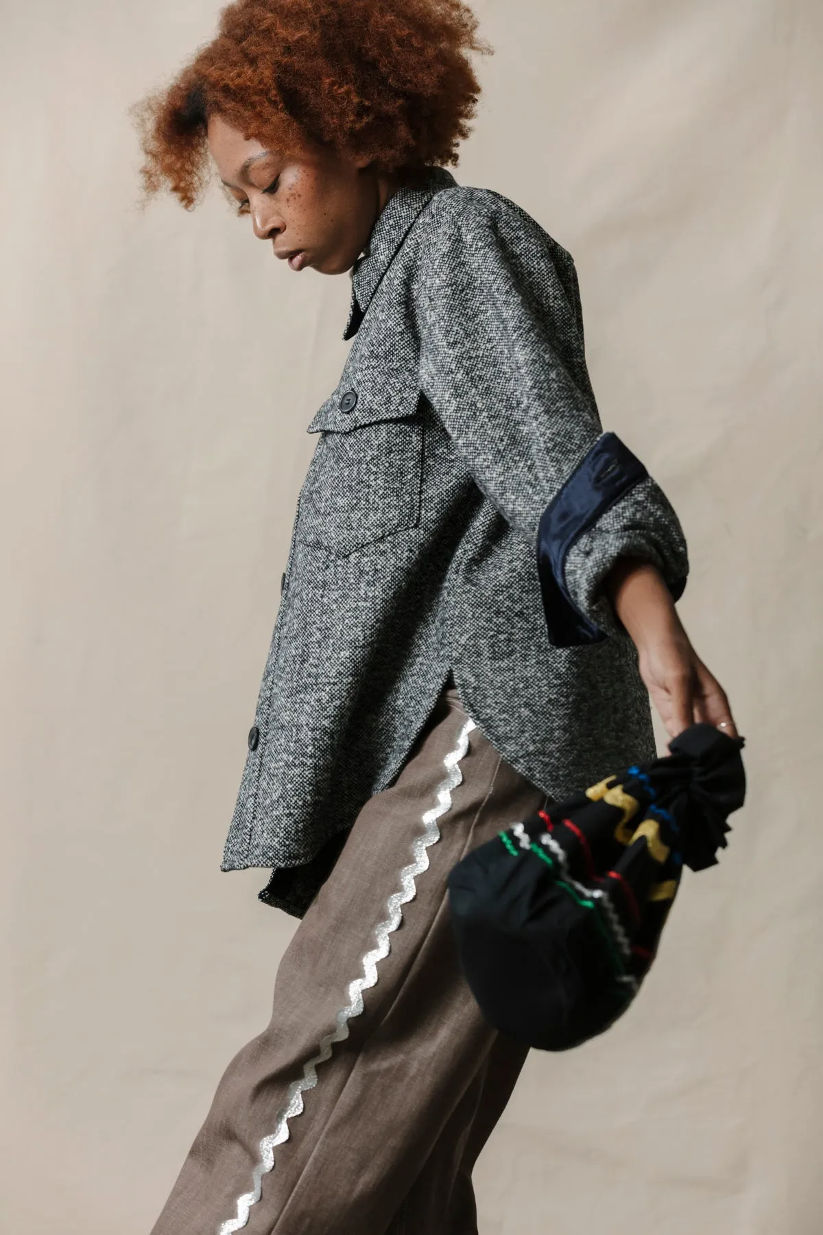 Wool Shirt Jacket - Salt & Pepper sold by CARLEEN product image thumbnail 3