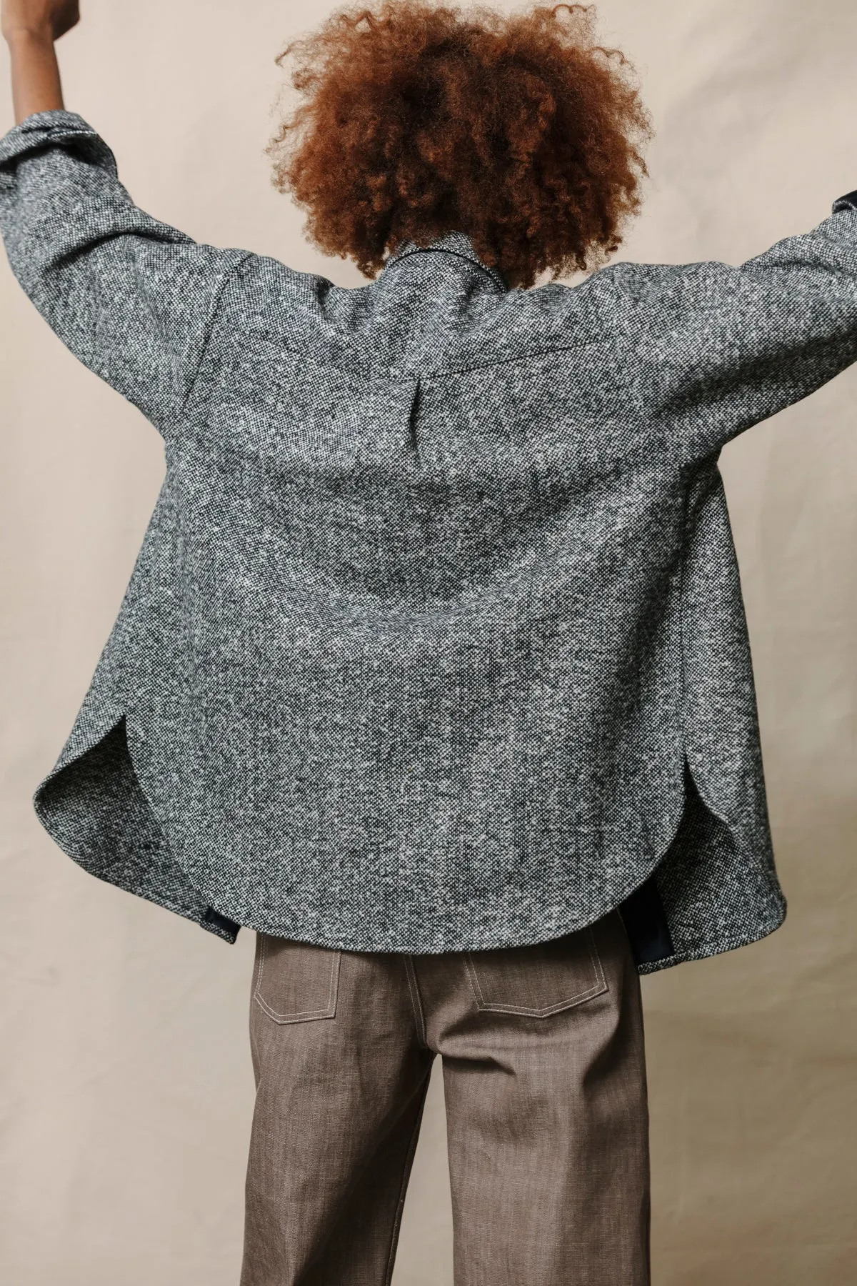Wool Shirt Jacket - Salt & Pepper sold by CARLEEN product image thumbnail 5