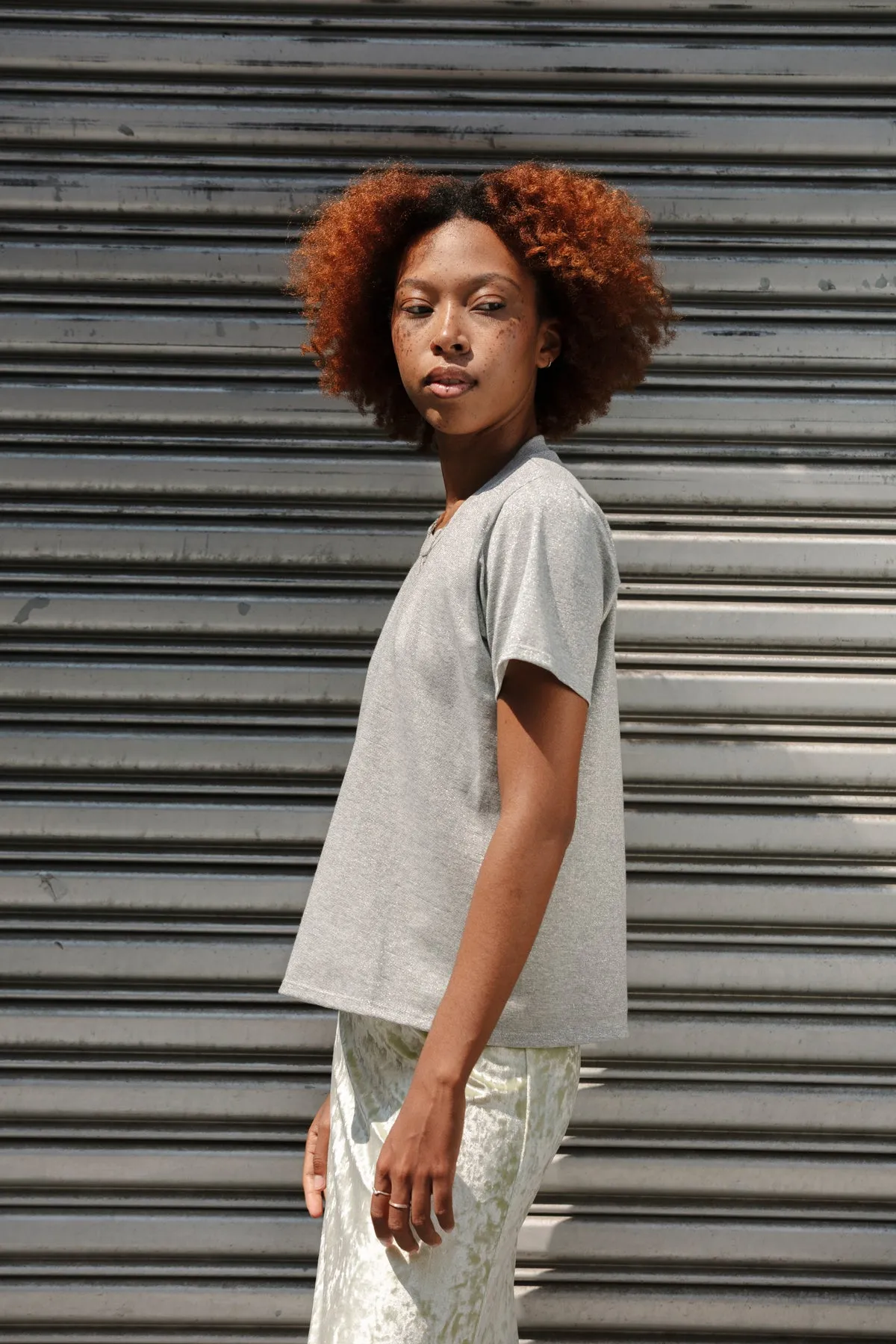 Perfect Little Short Sleeve Shirt - PE Silver sold by CARLEEN product image thumbnail 4