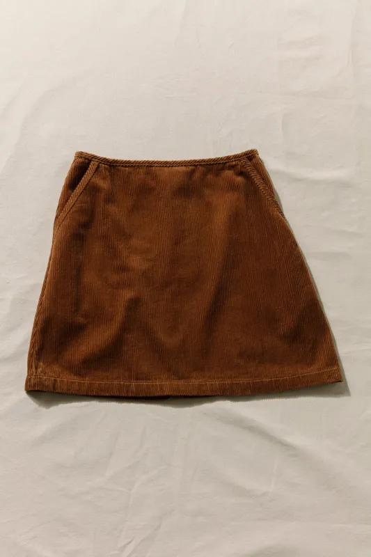 A-line Mini Skirt - Amber Corduroy sold by CARLEEN