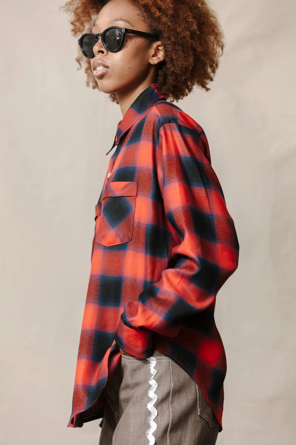 Sequoia Shirt - Red Shadow Plaid sold by CARLEEN product image thumbnail 3