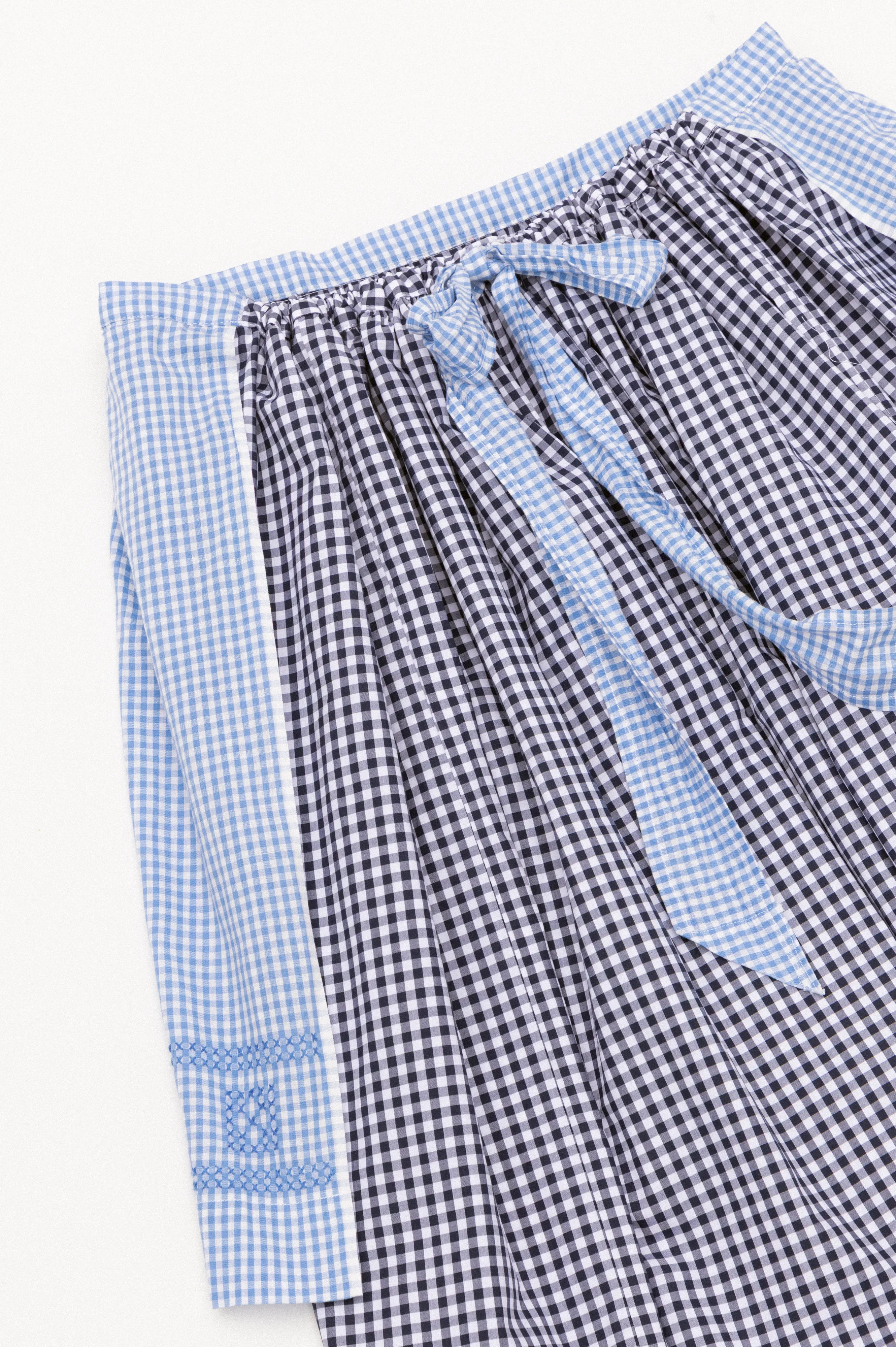 Apron Skirt - Sky & Navy Gingham sold by CARLEEN product image thumbnail 4