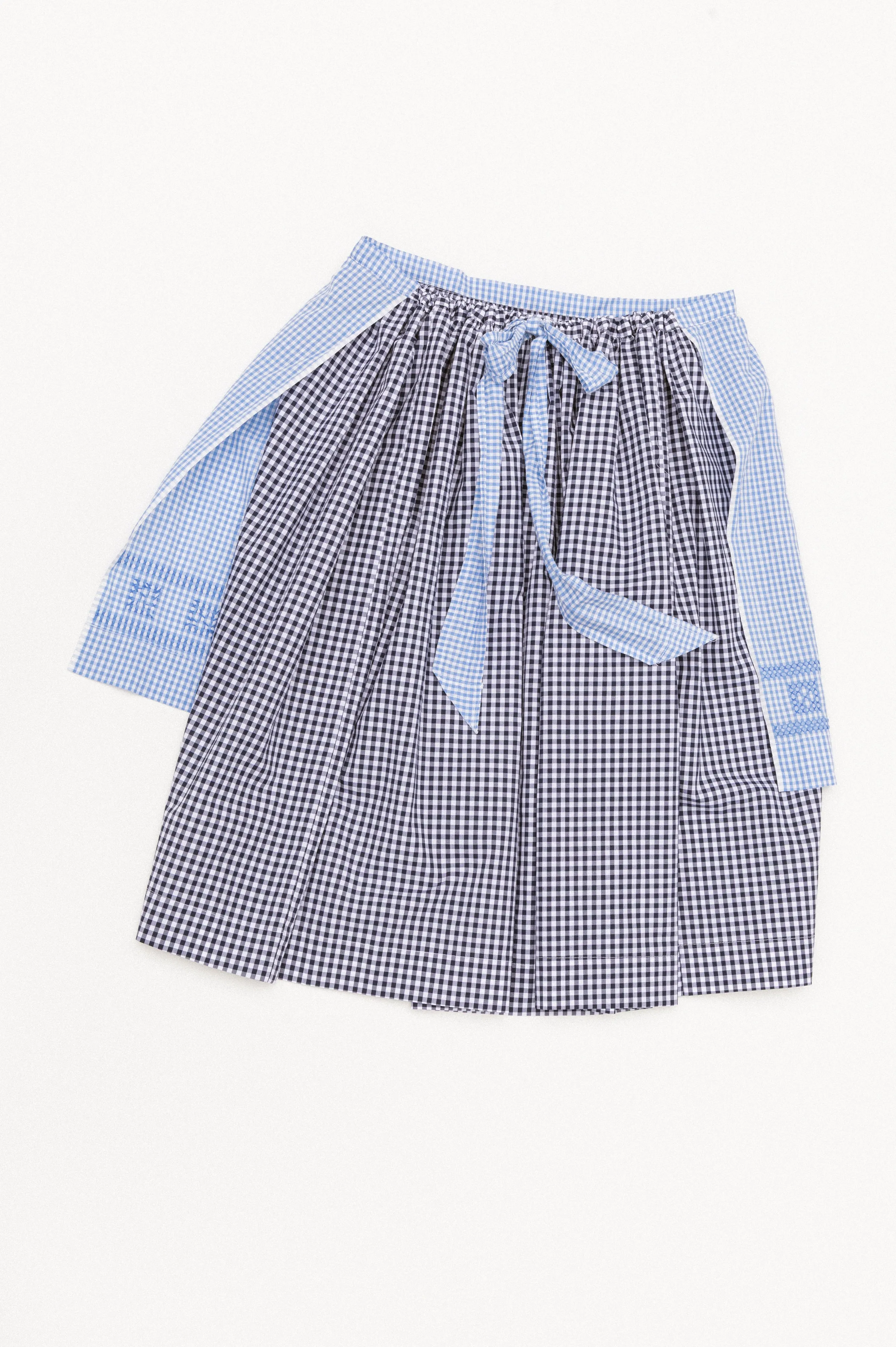 Apron Skirt - Sky & Navy Gingham sold by CARLEEN product image thumbnail 2