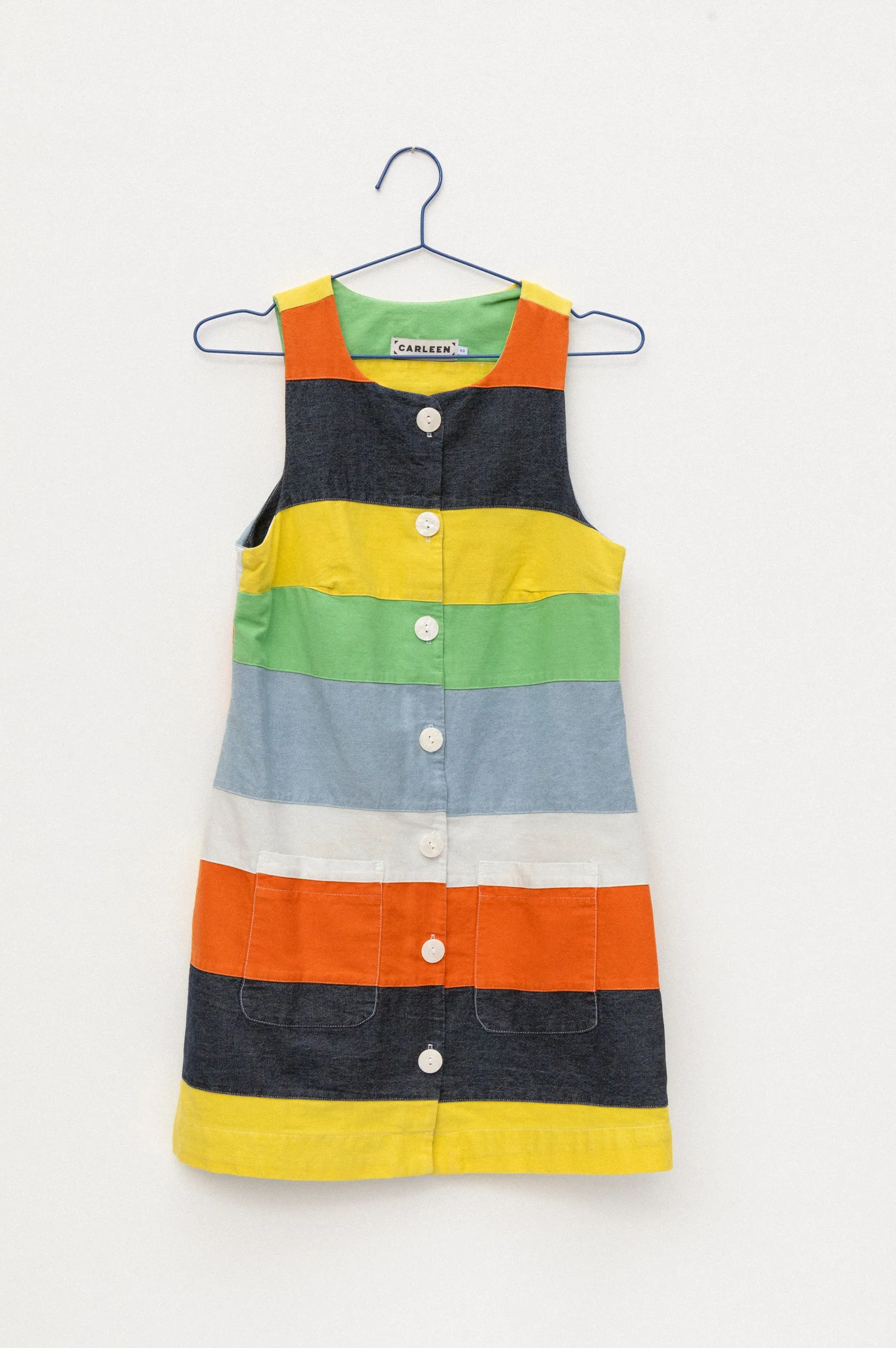 Button Front Mini Dress - Cabana Stripe sold by CARLEEN product image thumbnail 4