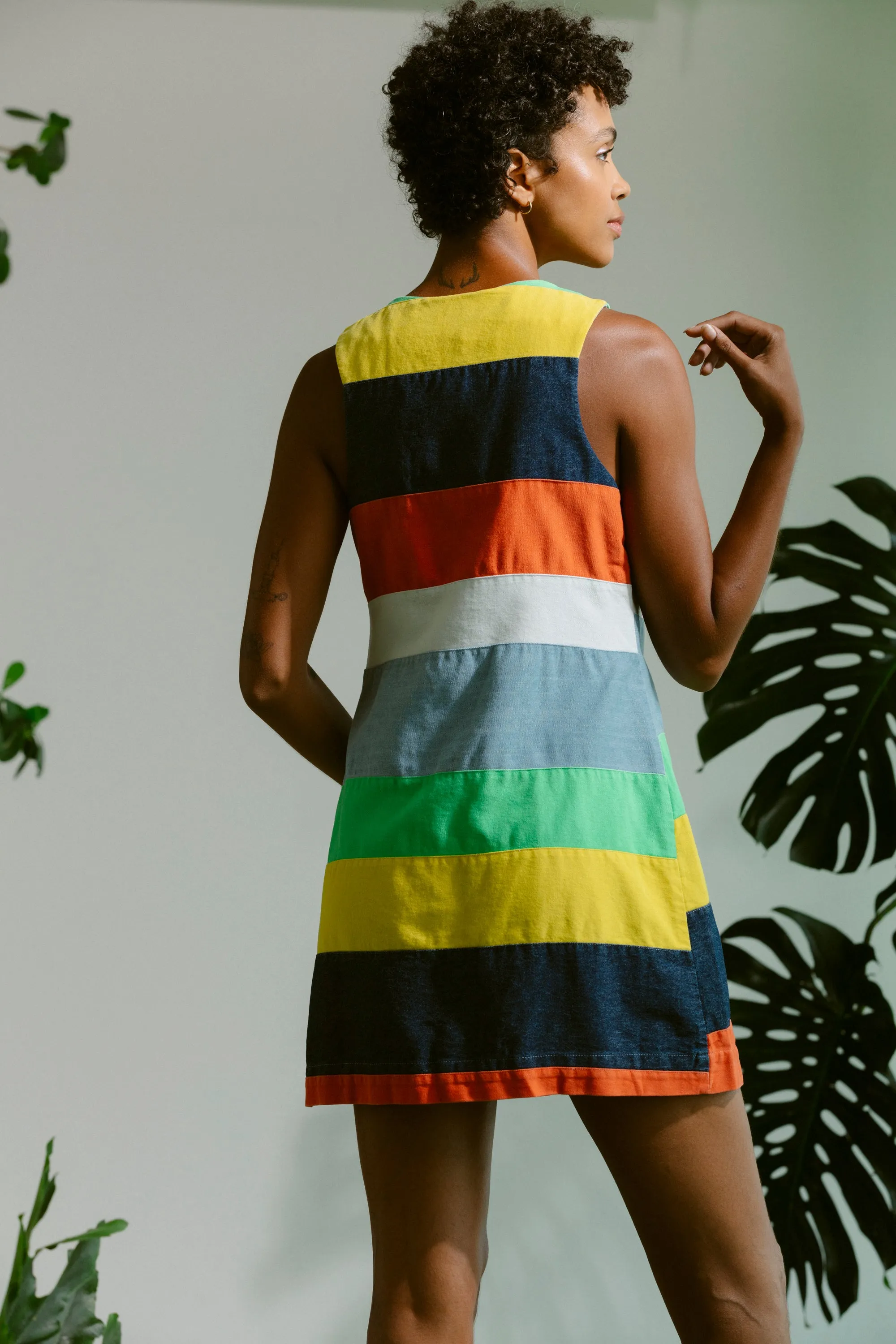 Button Front Mini Dress - Cabana Stripe sold by CARLEEN product image thumbnail 5