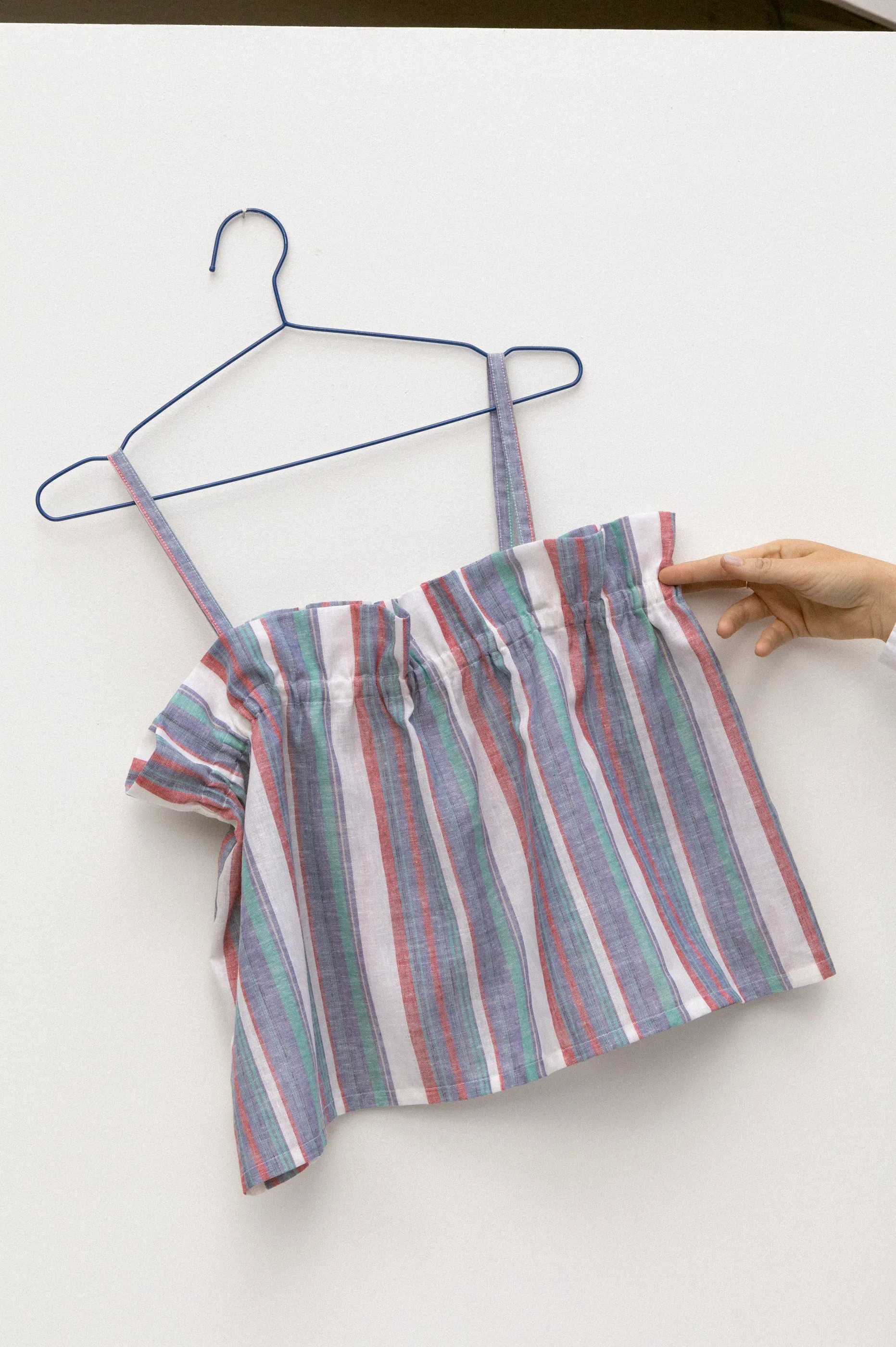 Ruffle Tank - Linen Multi Stripe sold by CARLEEN product image thumbnail 2