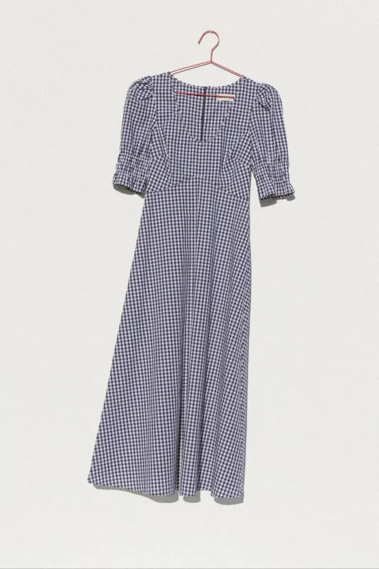 Austen Dress - Navy Gingham sold by CARLEEN