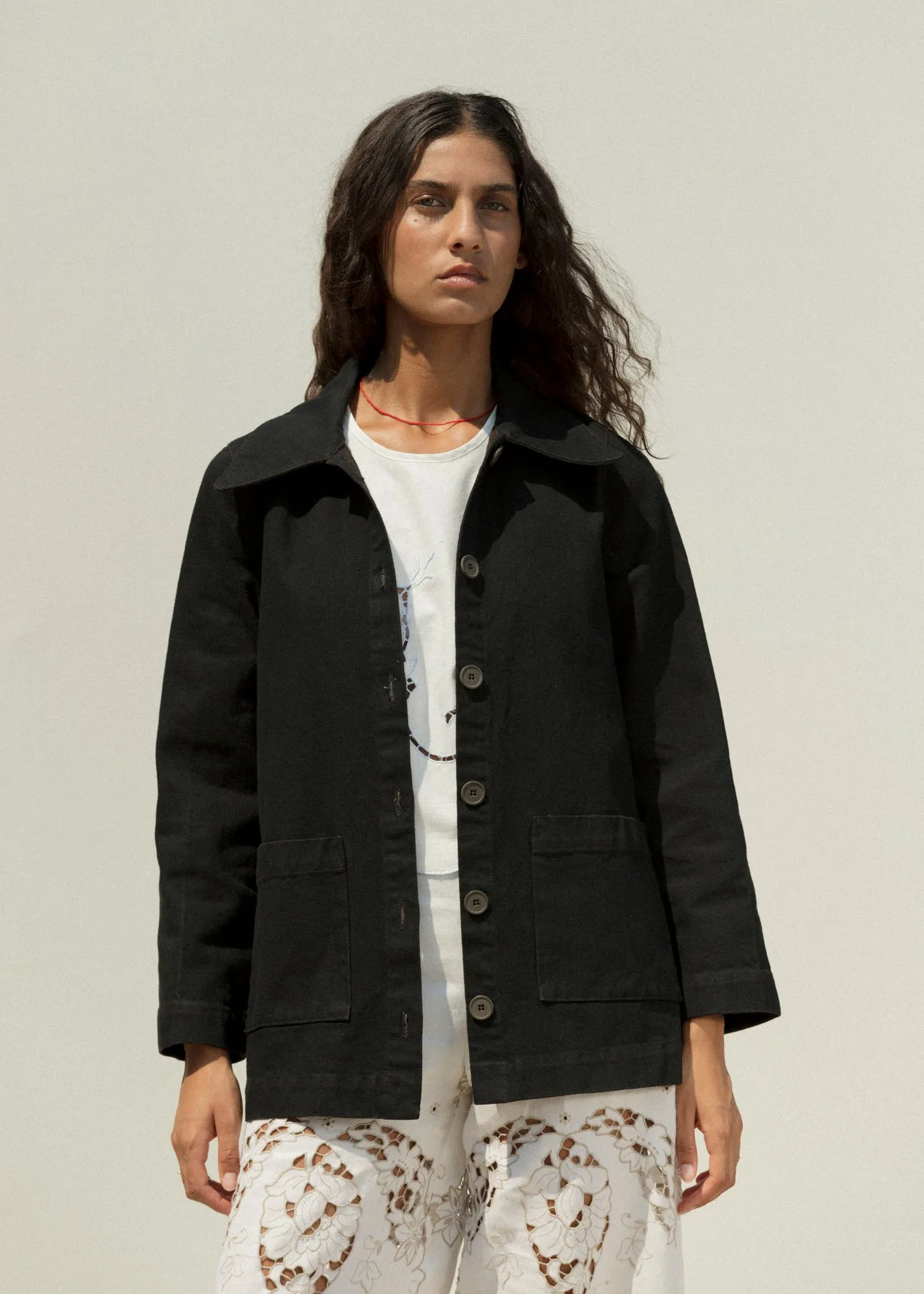 Holt Chore Jacket - Brown Overdye sold by CARLEEN