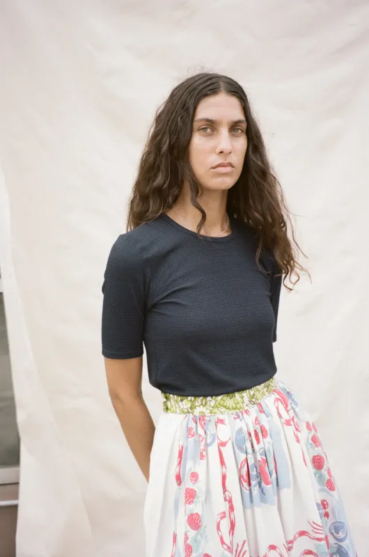 Siren Tee - Black/Navy sold by CARLEEN