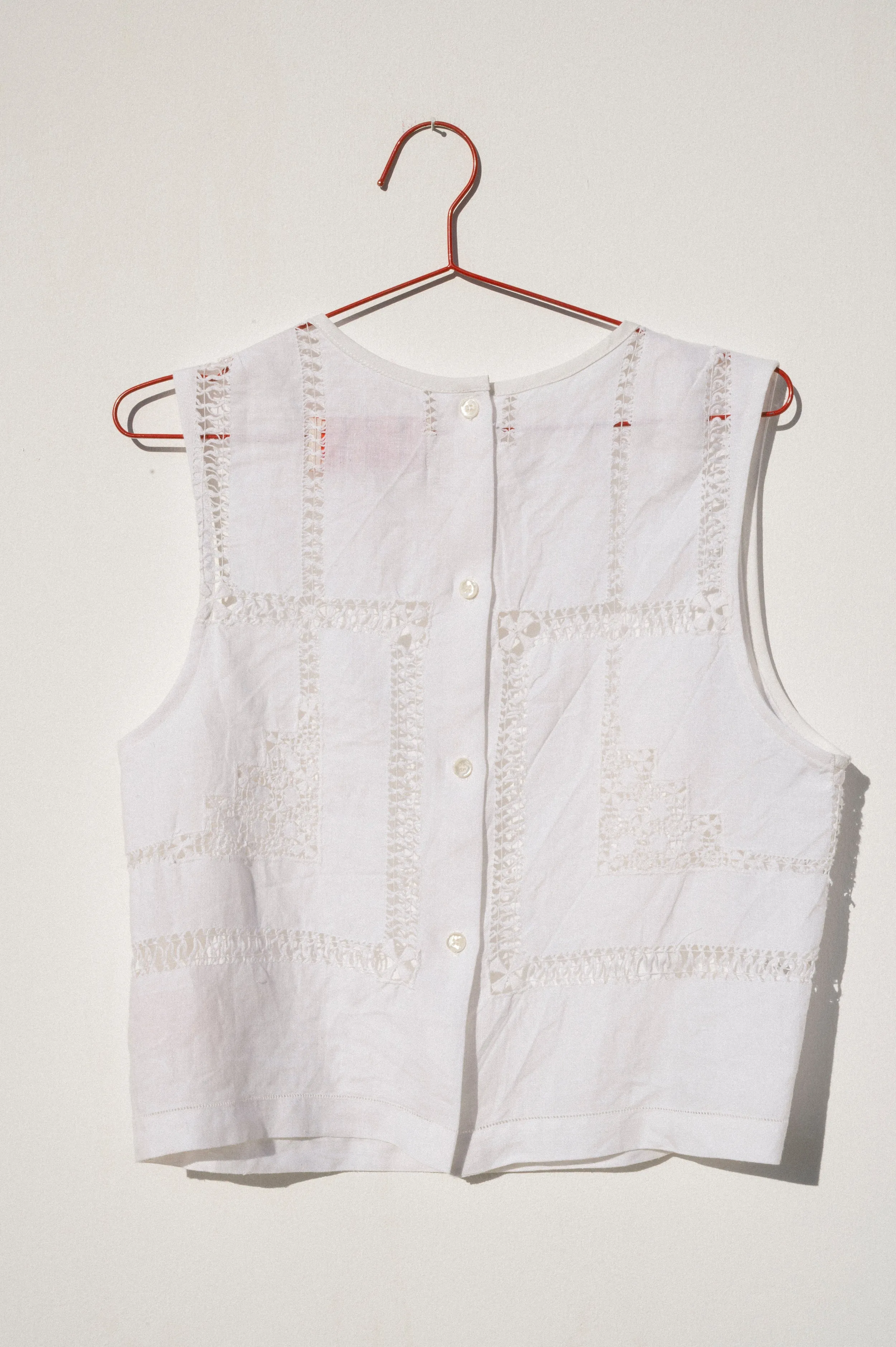 Zoe Sleeveless Shell - Openwork on Linen (L) sold by CARLEEN product image thumbnail 2
