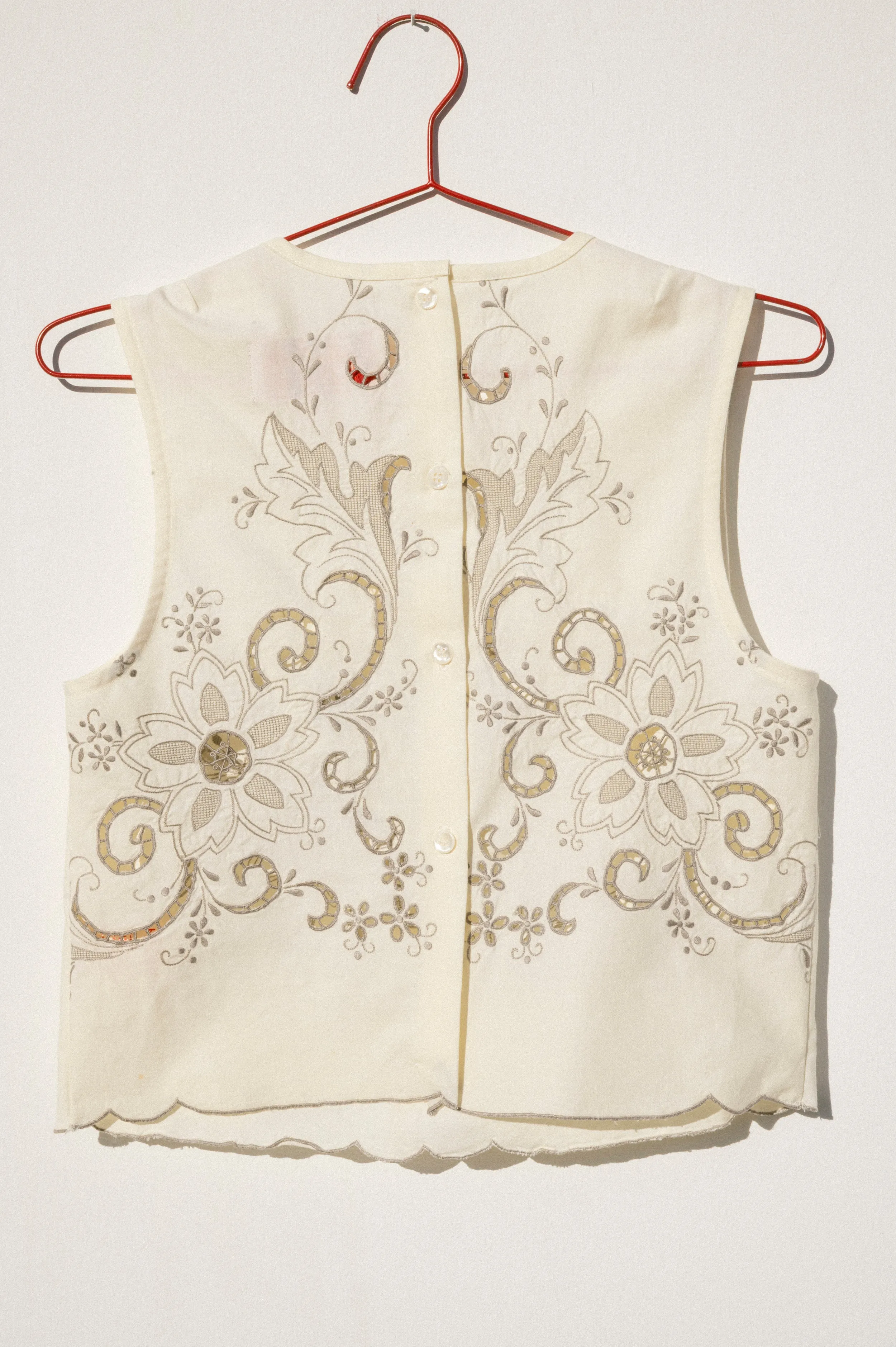 Zoe Sleeveless Shell - Scallop Hem (XS) sold by CARLEEN product image thumbnail 2