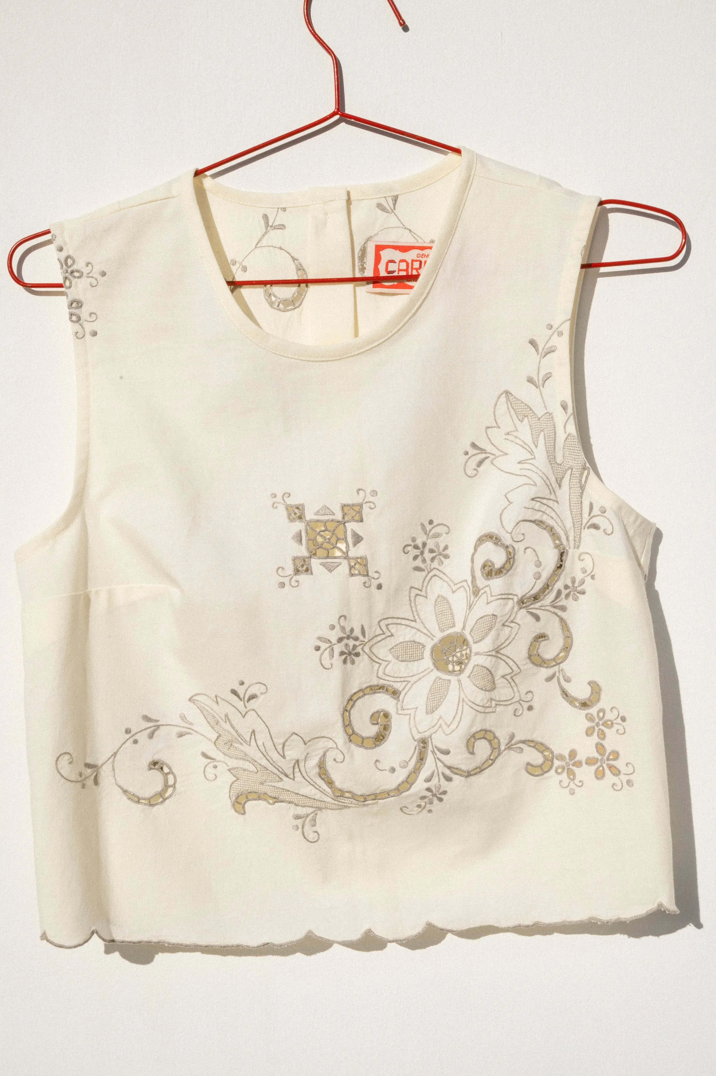 Zoe Sleeveless Shell - Scallop Hem (XS) sold by CARLEEN product image thumbnail 3