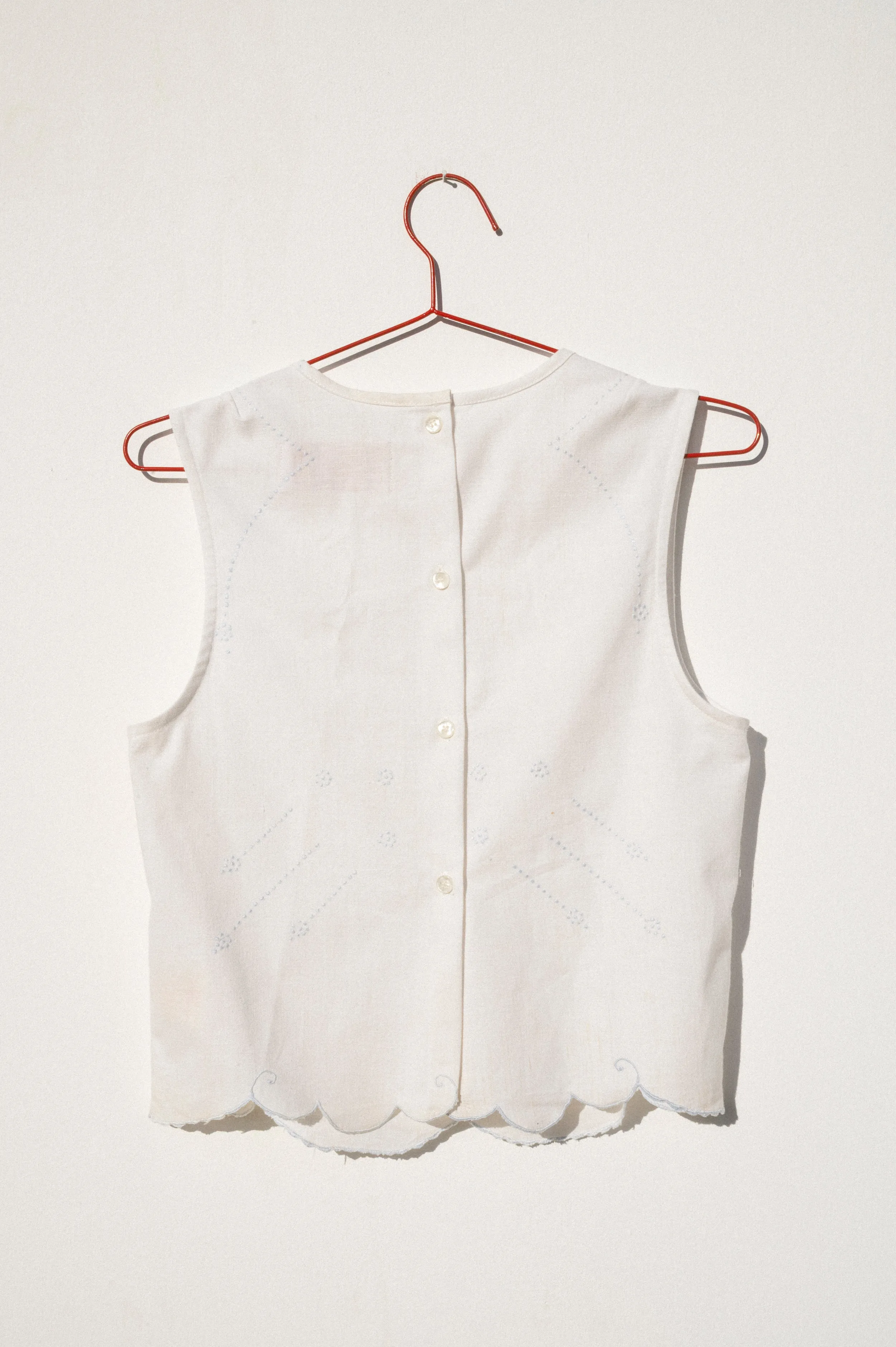 Zoe Sleeveless Shell - Scallop Hem (S) sold by CARLEEN product image thumbnail 4