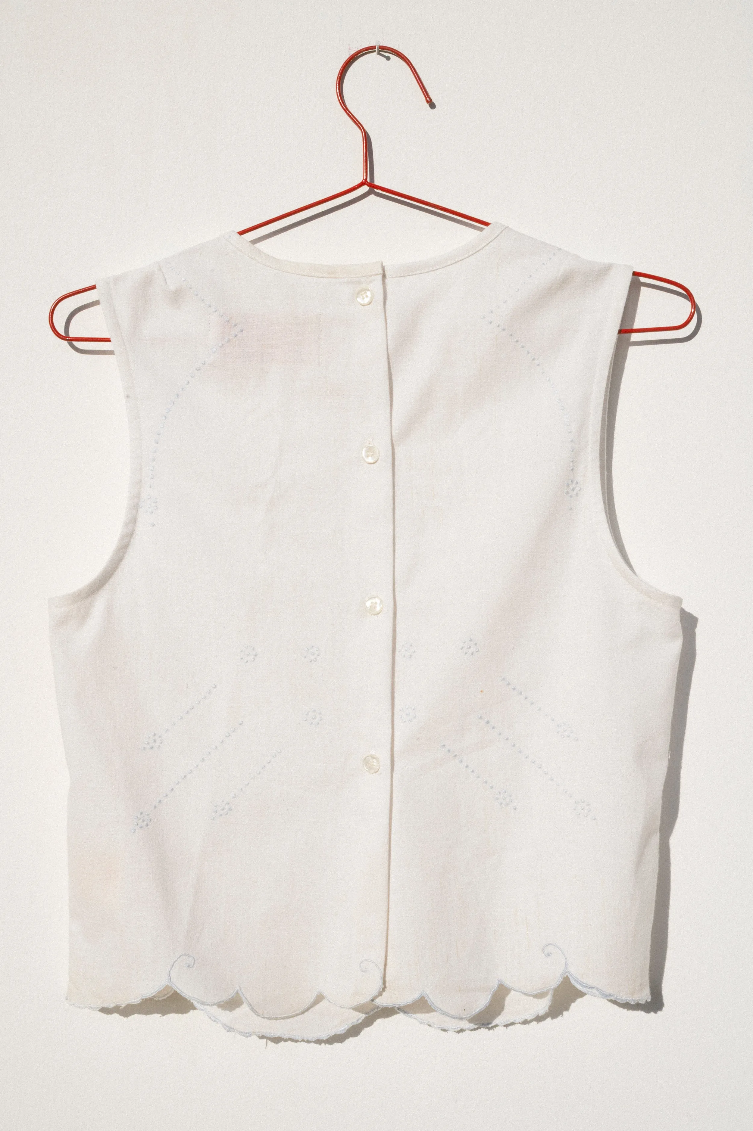 Zoe Sleeveless Shell - Scallop Hem (S) sold by CARLEEN product image thumbnail 5