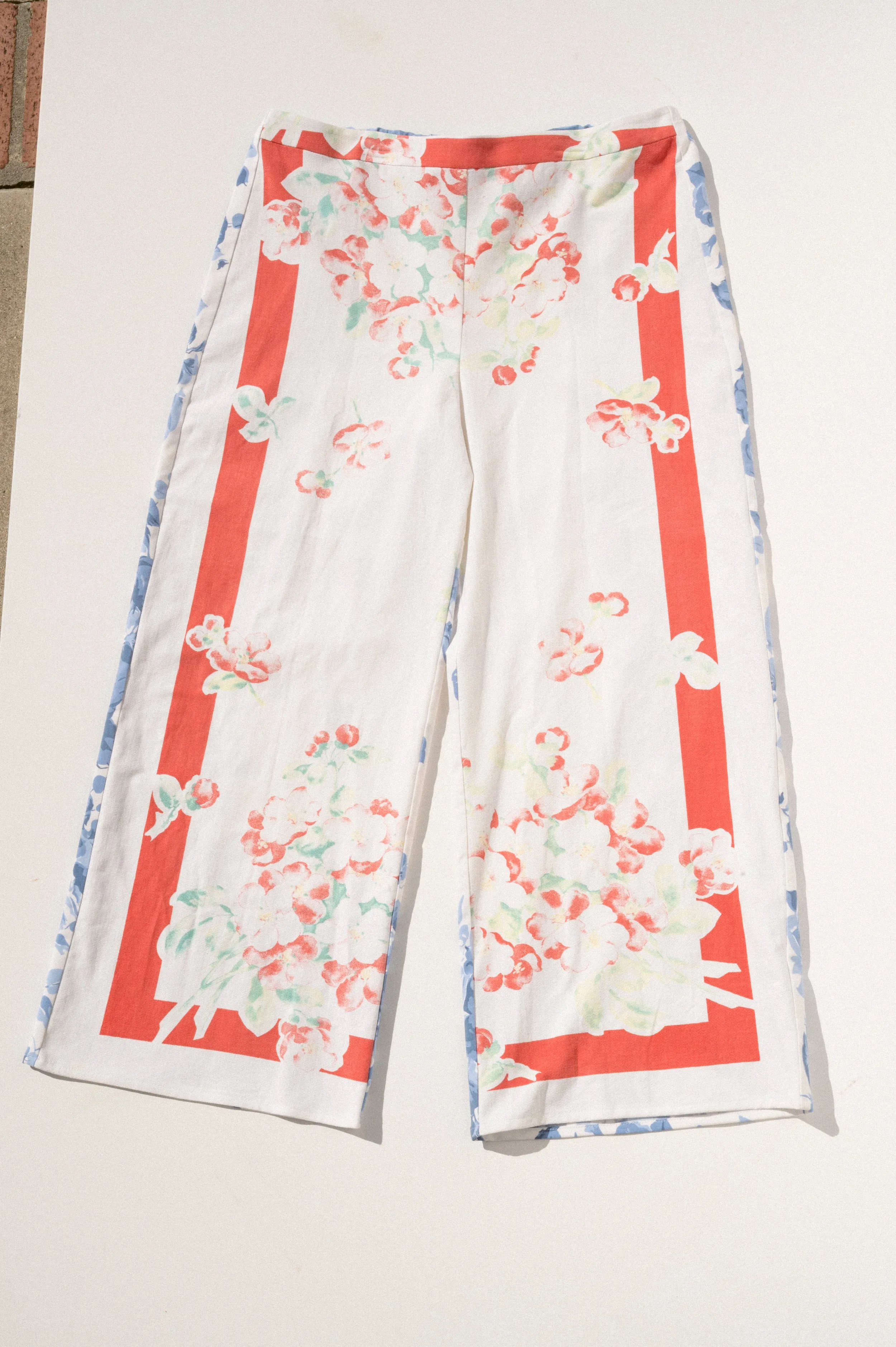 Scout Tie-Back Pant - Red Border/Delft (XL) sold by CARLEEN