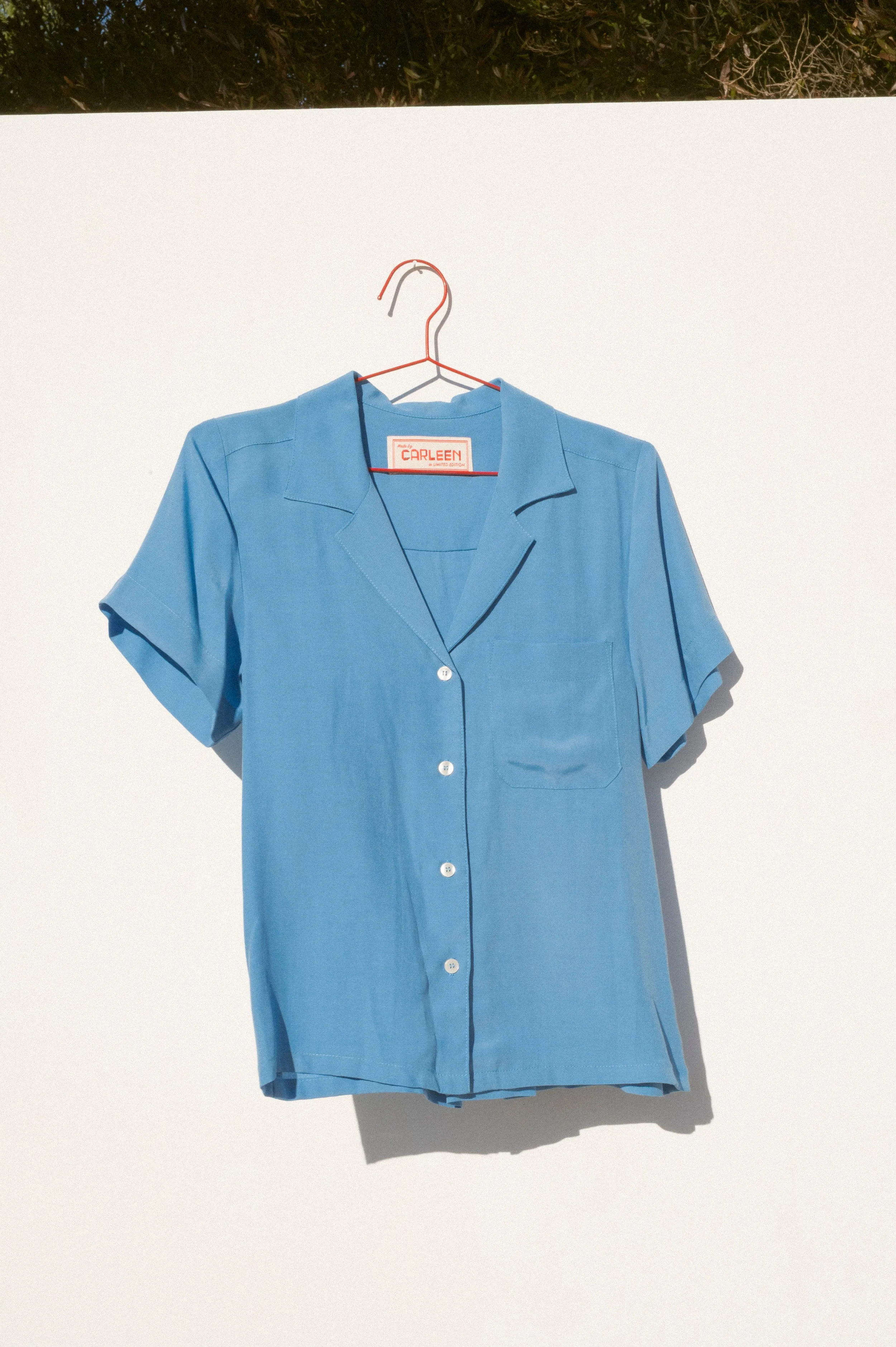 Nancy Button-Waist Shirt - Blue sold by CARLEEN product image thumbnail 3