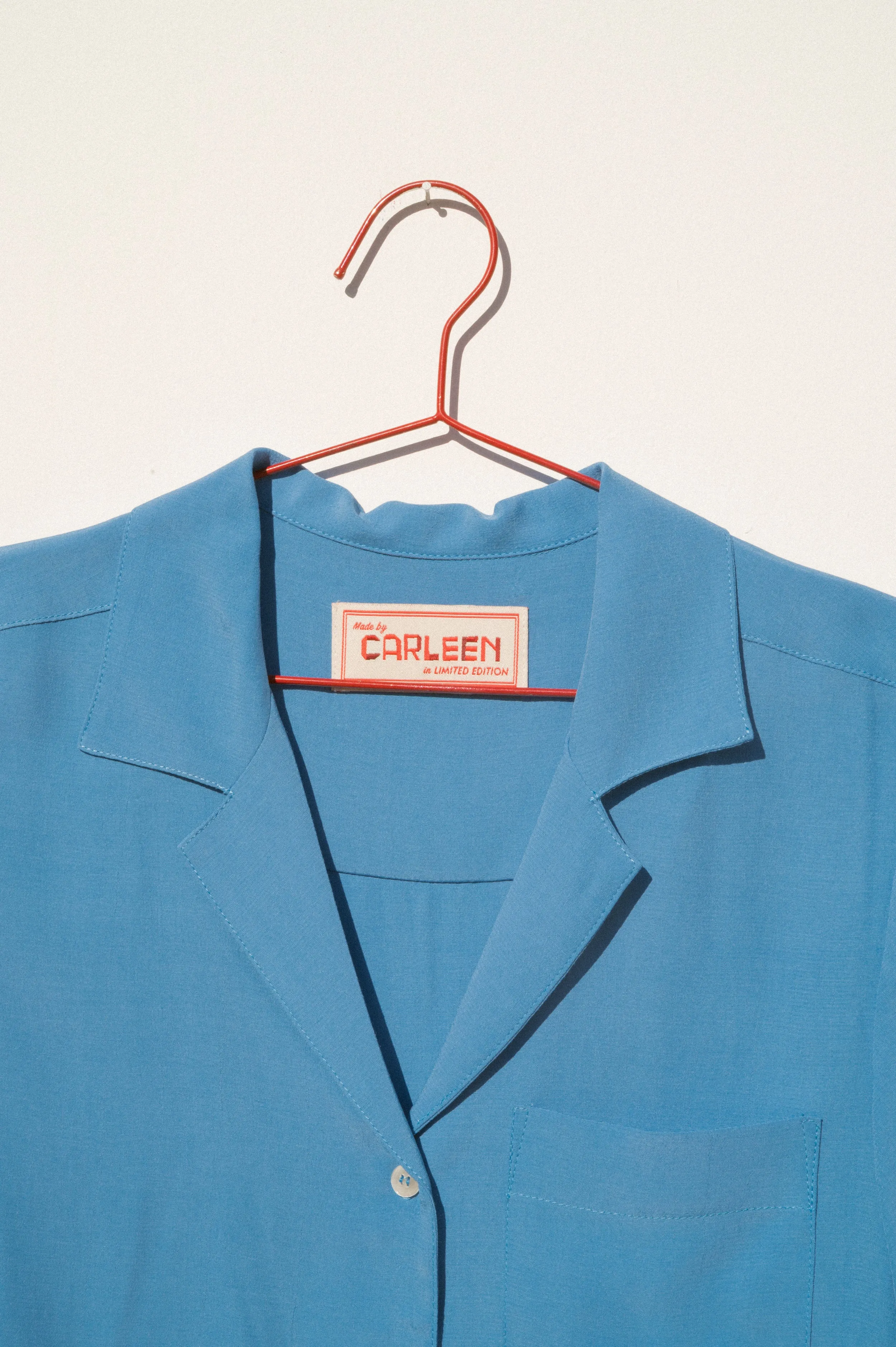 Nancy Button-Waist Shirt - Blue sold by CARLEEN product image thumbnail 2