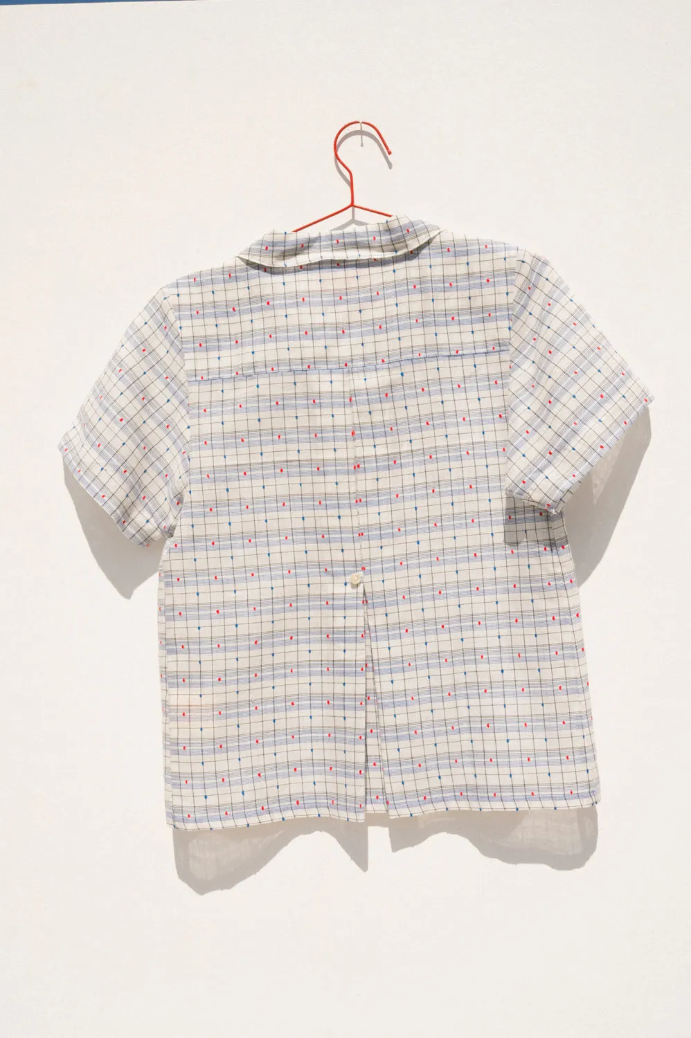 Nancy Button-Waist Shirt - Curtain Plaid (M &L) sold by CARLEEN product image thumbnail 5