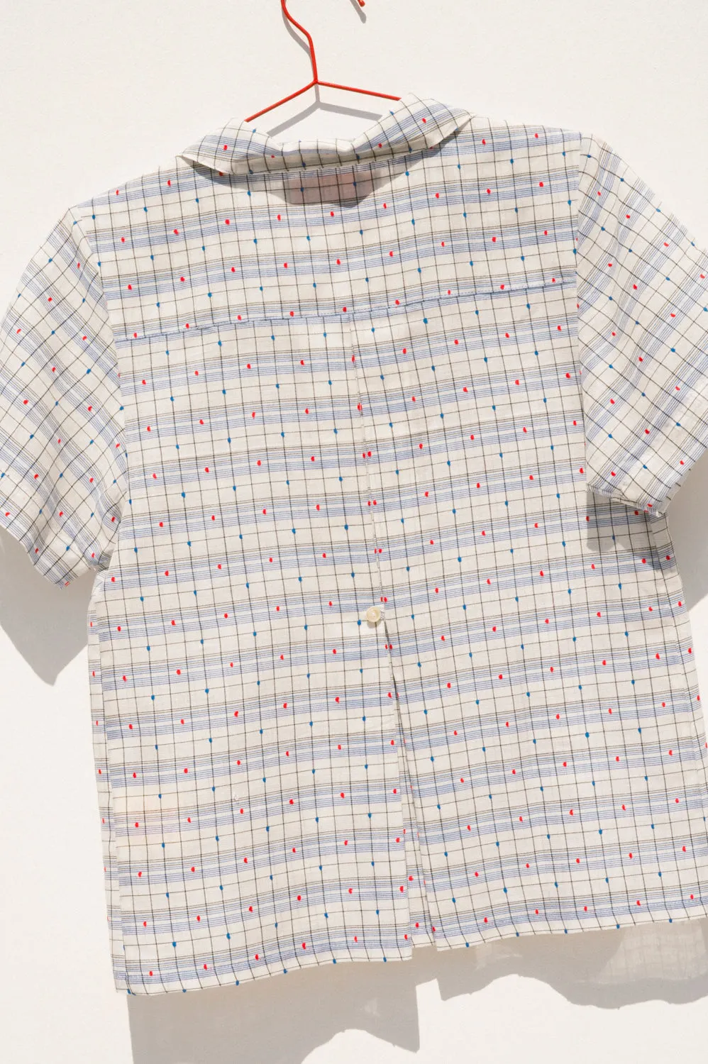 Nancy Button-Waist Shirt - Curtain Plaid (M &L) sold by CARLEEN product image thumbnail 4