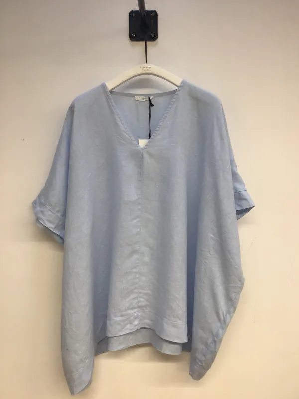 Leonor Linen Top in Pale Blue L Preloved sold by Beaumont Organic