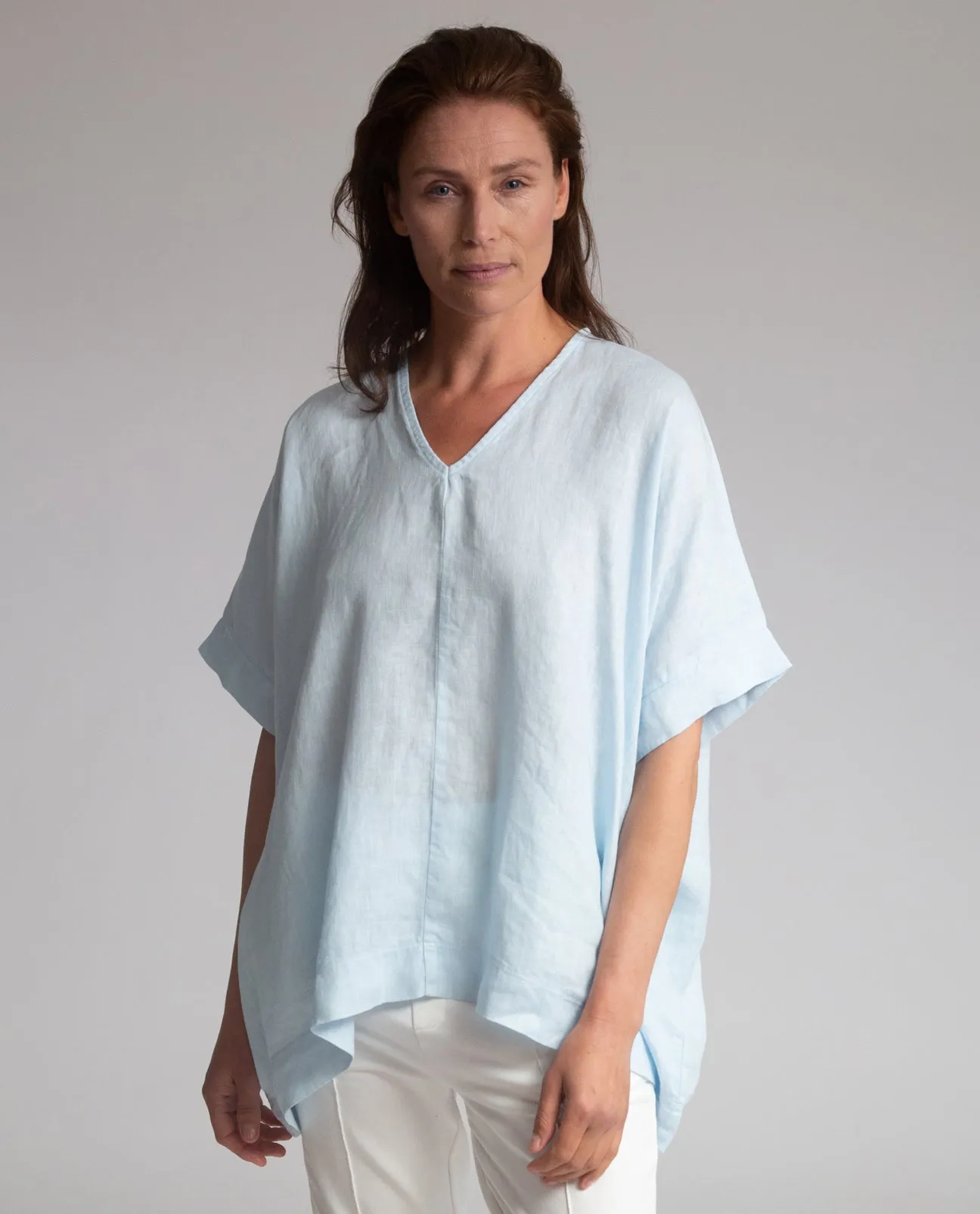 Leonor Linen Top in Pale Blue L Preloved sold by Beaumont Organic product image thumbnail 2
