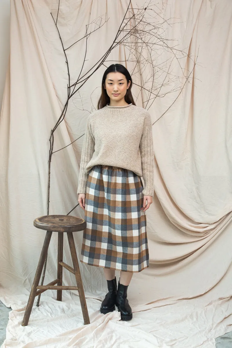 Shika Lambswool Knitted Jumper in Cream Marl sold by Beaumont Organic product image thumbnail 4