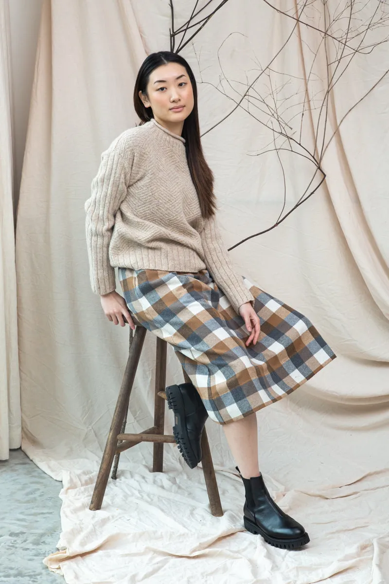 Shika Lambswool Knitted Jumper in Cream Marl sold by Beaumont Organic product image thumbnail 3