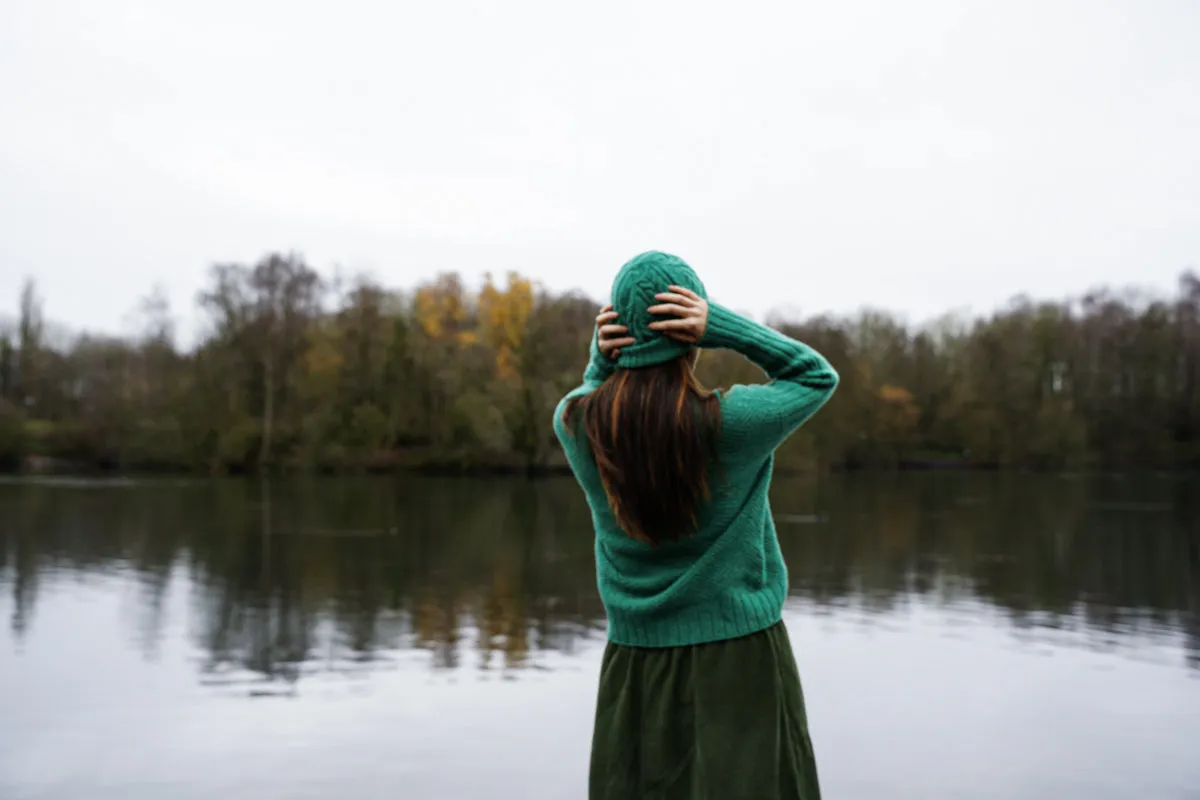 Brogan Lambswool Knitted Hat in Emerald sold by Beaumont Organic product image thumbnail 4