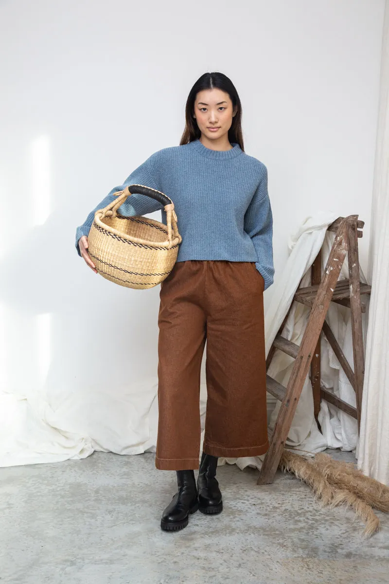 Leo Recycled Wool Knitted Jumper in Sky Blue Marl sold by Beaumont Organic product image thumbnail 2
