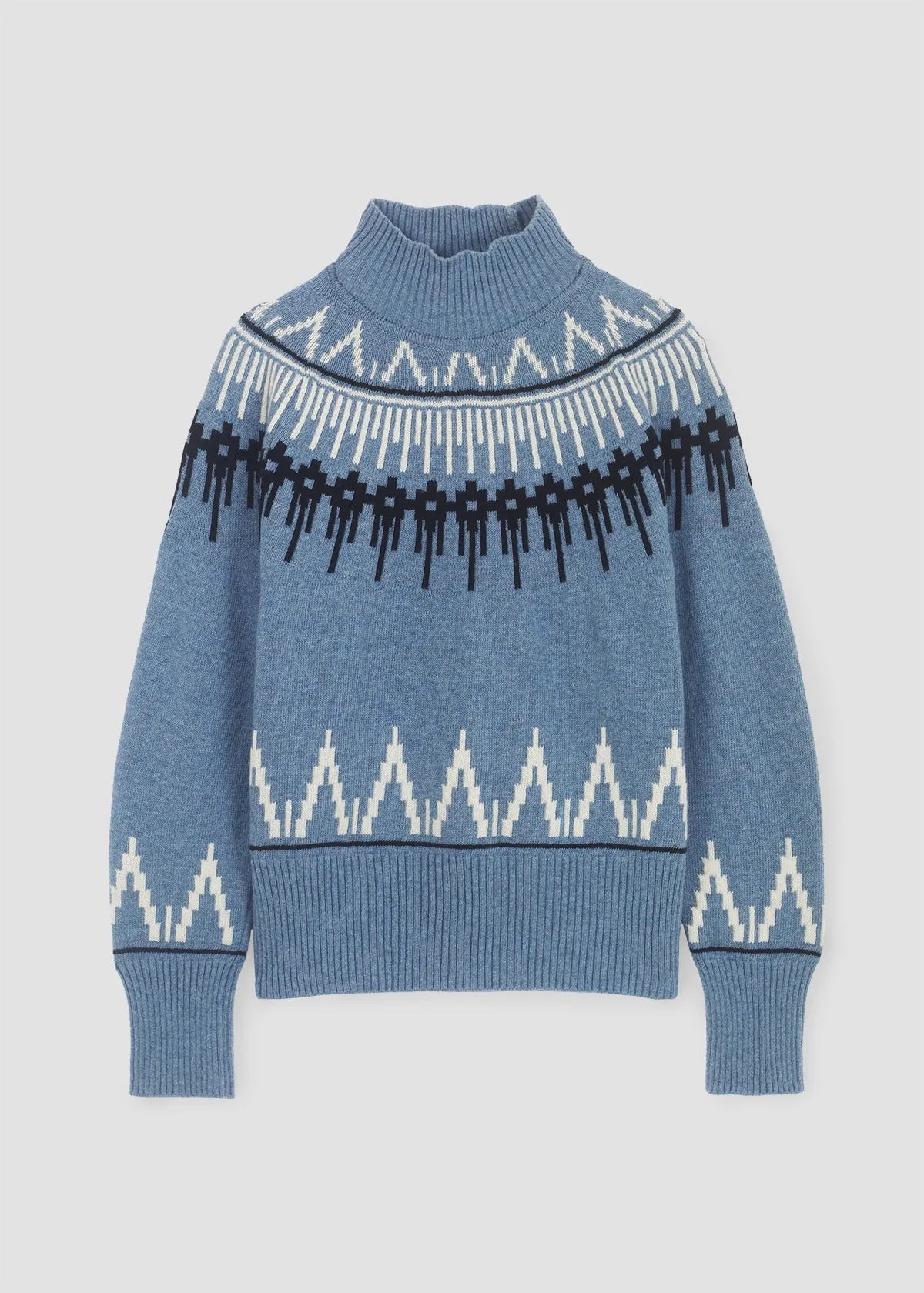 Hawthorne Recycled Wool Knitted Jumper in Sky Blue sold by Beaumont Organic product image thumbnail 2