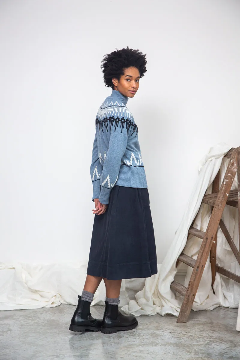 Hawthorne Recycled Wool Knitted Jumper in Sky Blue sold by Beaumont Organic product image thumbnail 5