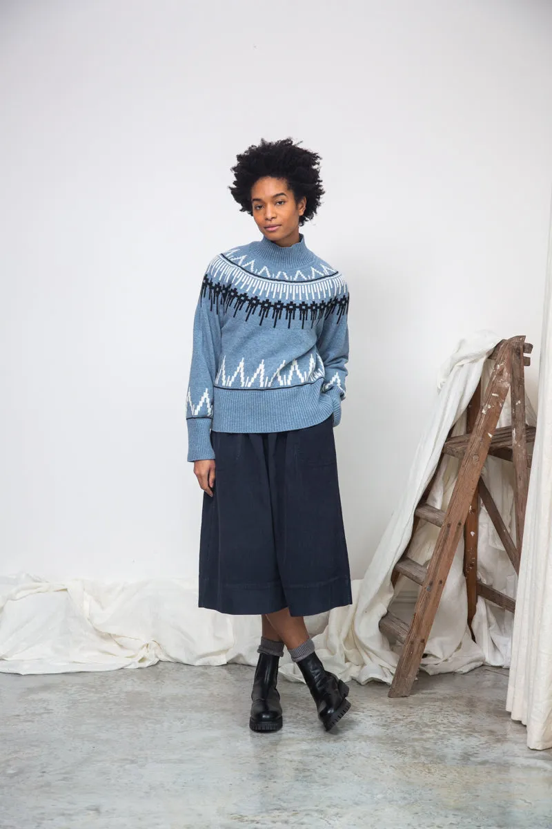 Hawthorne Recycled Wool Knitted Jumper in Sky Blue sold by Beaumont Organic product image thumbnail 3