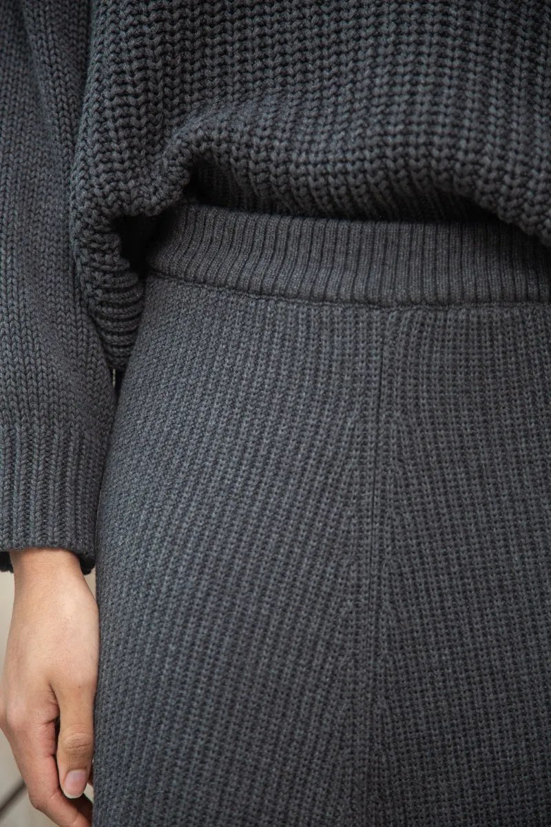 Mio Organic Cotton Knitted Skirt in Grey Marl sold by Beaumont Organic product image thumbnail 4