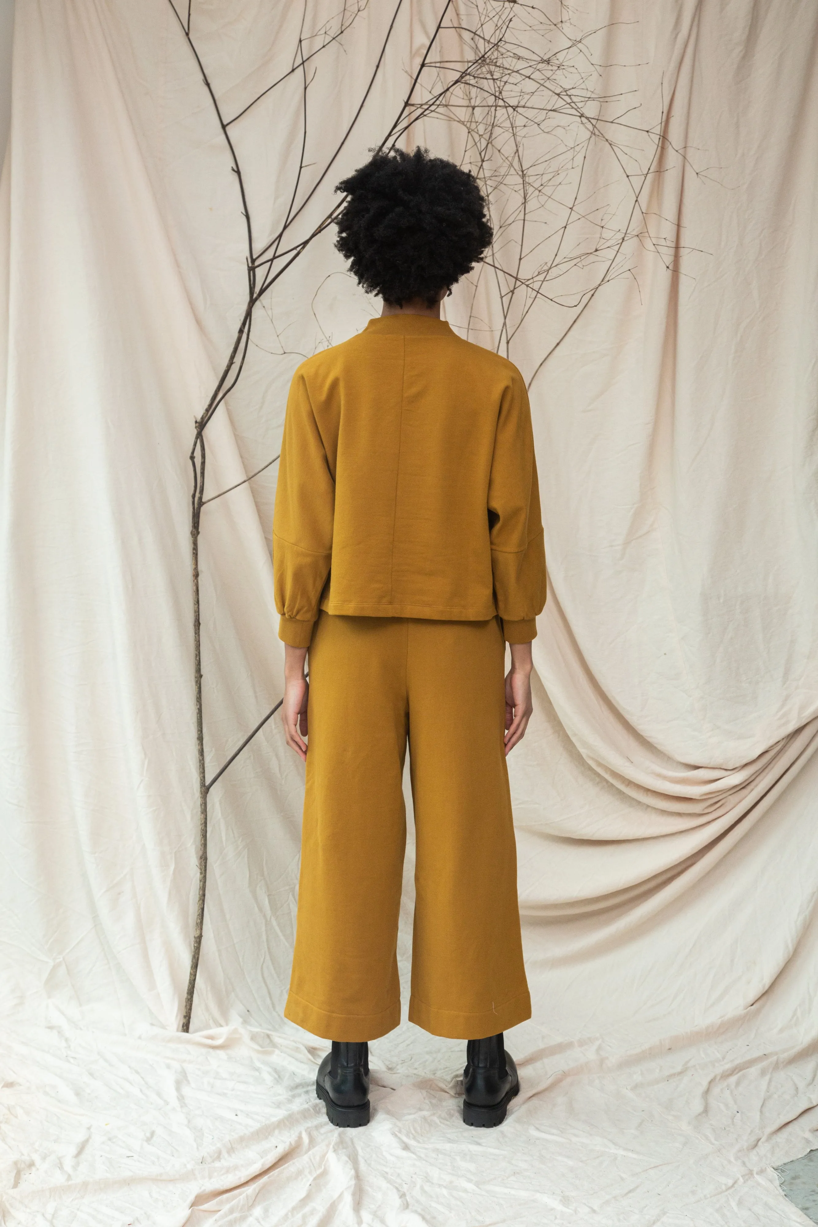 Maiya Organic Cotton Felpe Sweatshirt in Ochre sold by Beaumont Organic product image thumbnail 5