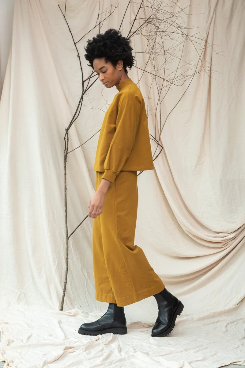 Maiya Organic Cotton Felpe Sweatshirt in Ochre sold by Beaumont Organic product image thumbnail 3