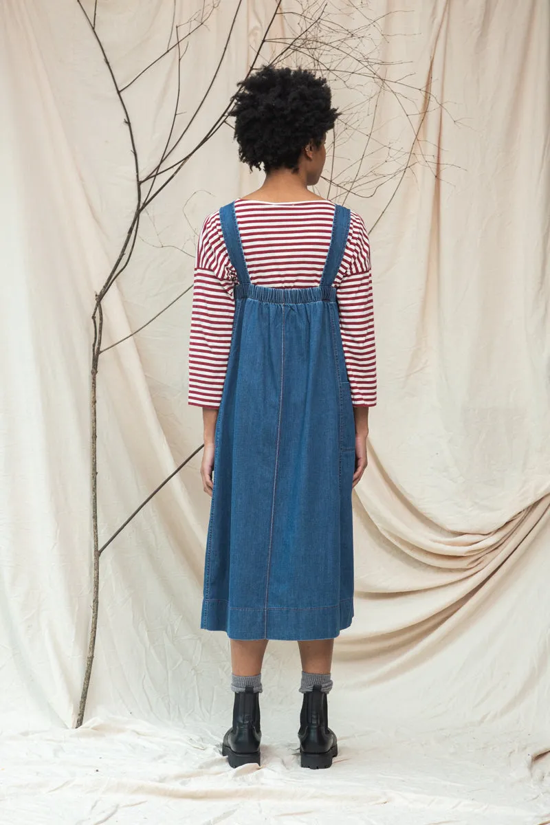 Nandina-Leigh Organic Cotton Denim Dress in Mid Blue sold by Beaumont Organic product image thumbnail 3