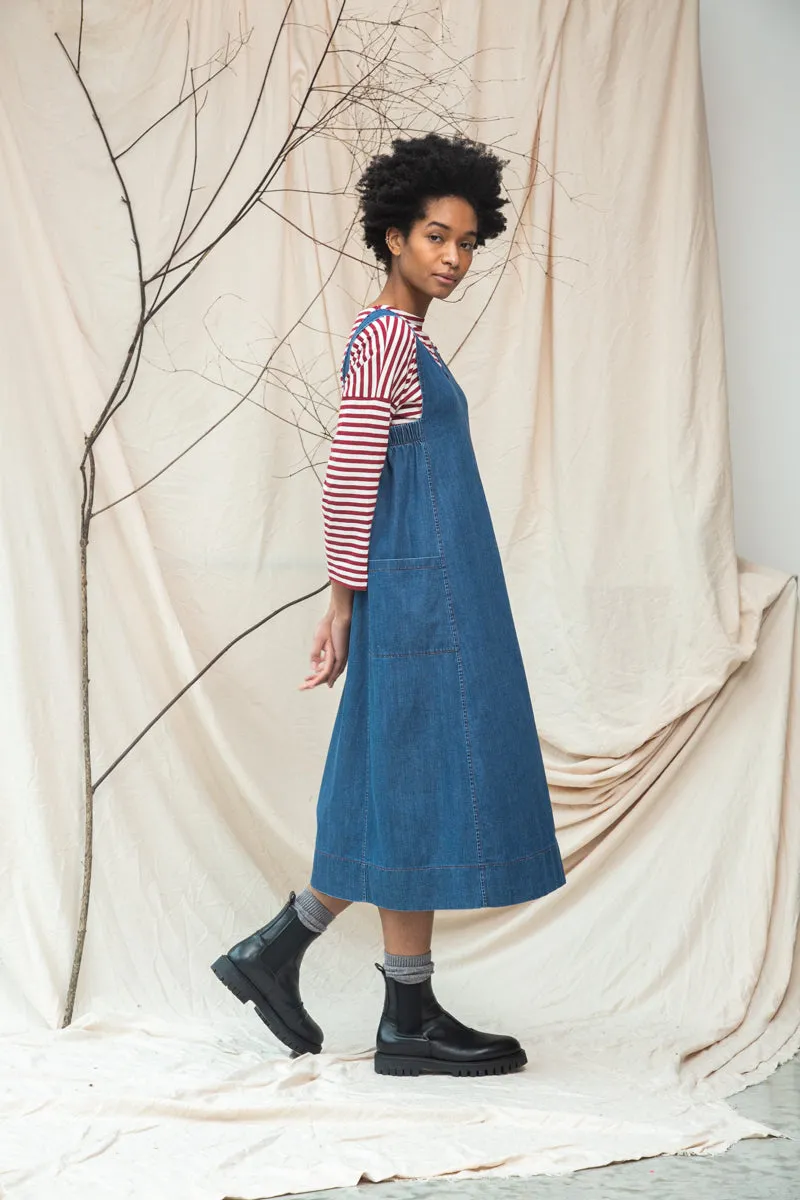 Nandina-Leigh Organic Cotton Denim Dress in Mid Blue sold by Beaumont Organic product image thumbnail 2