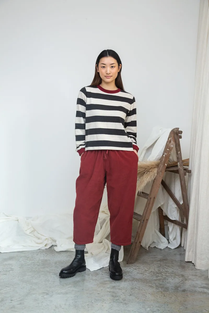 Cedar Organic Cotton Corduroy Trousers in Soft Burgundy sold by Beaumont Organic product image thumbnail 3