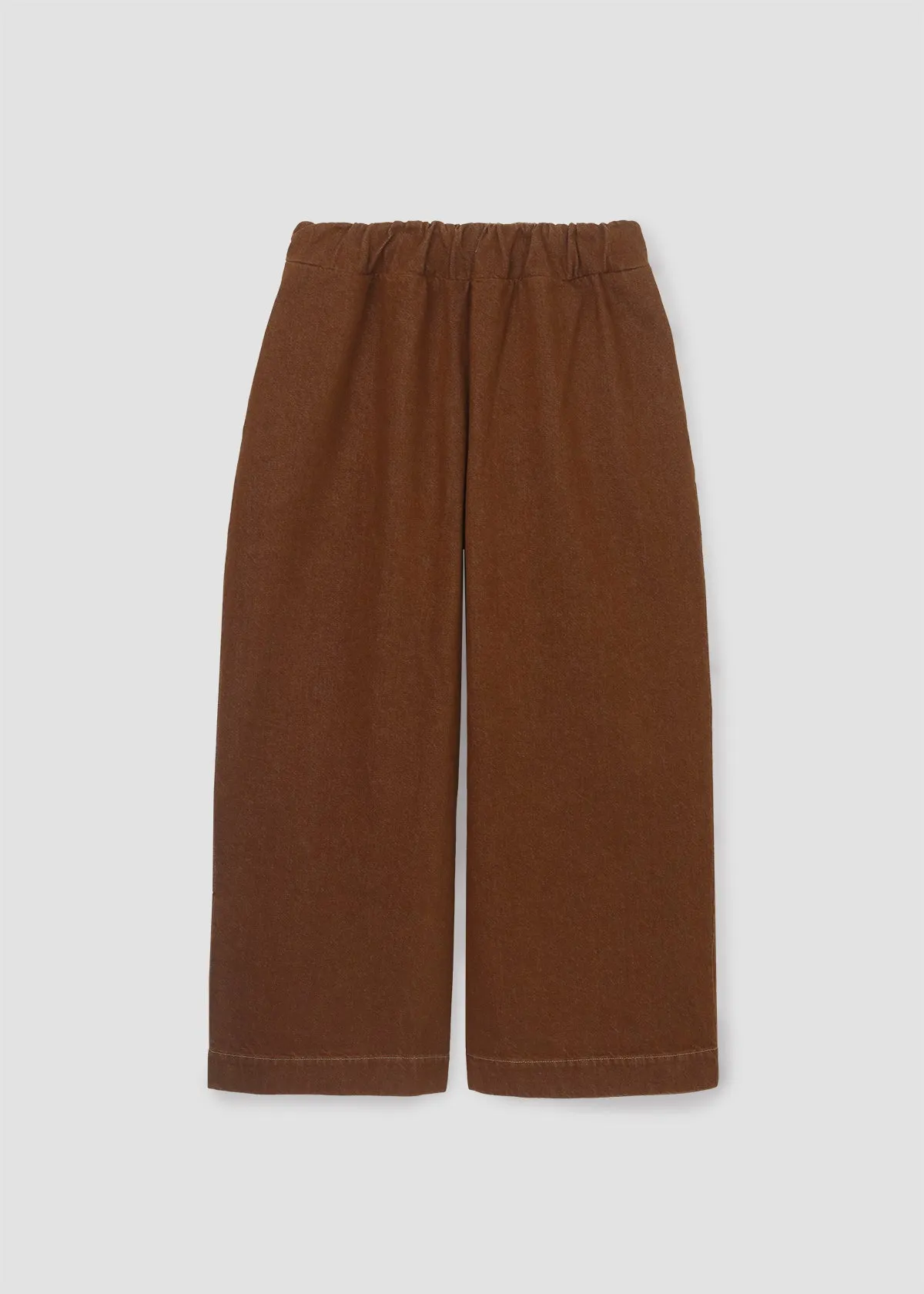 Evora-Leigh Recycled Cotton Denim Trousers in Bark Brown sold by Beaumont Organic product image thumbnail 2