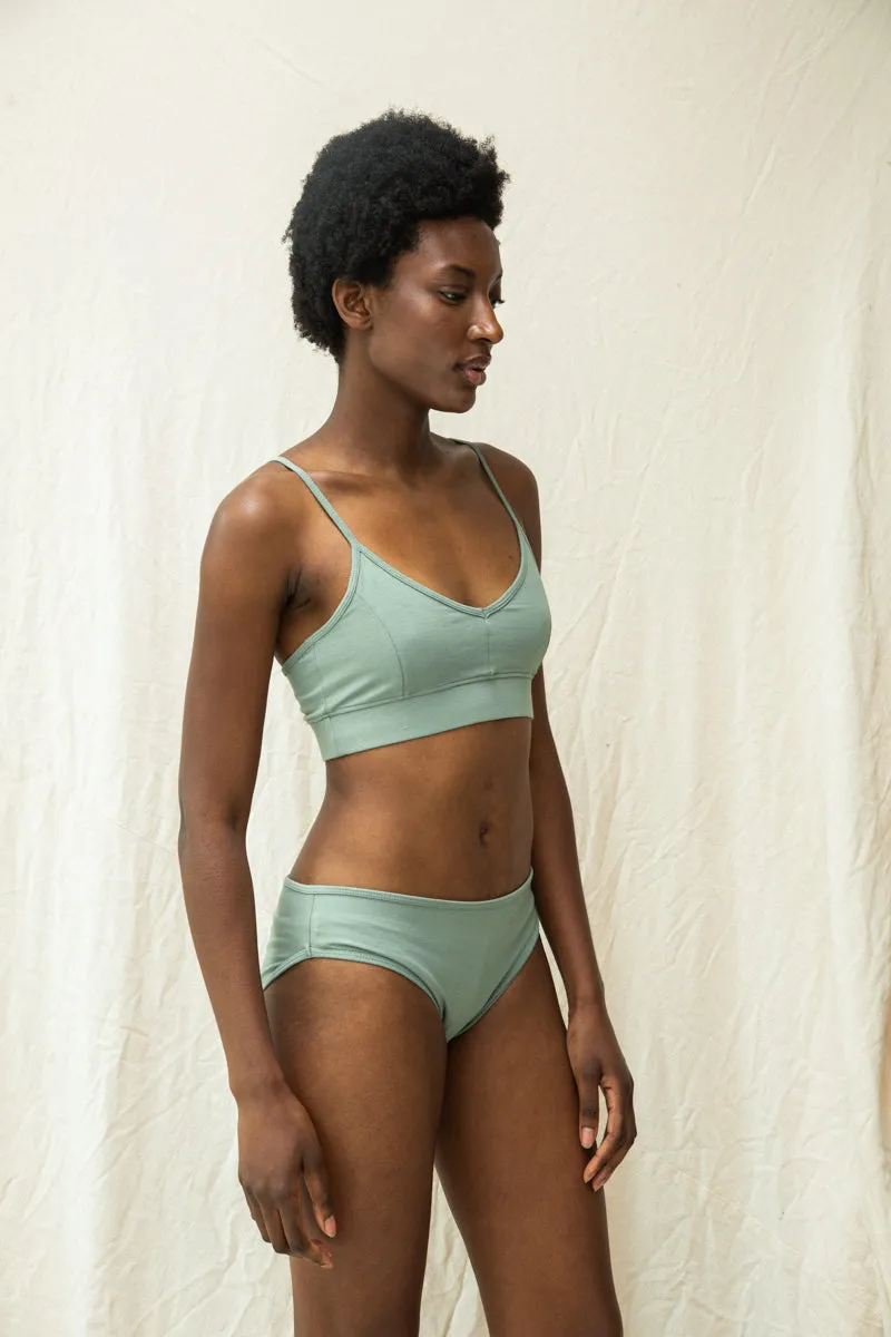Nyra Bamboo & Organic Cotton Blend Bra in Pistachio sold by Beaumont Organic product image thumbnail 2