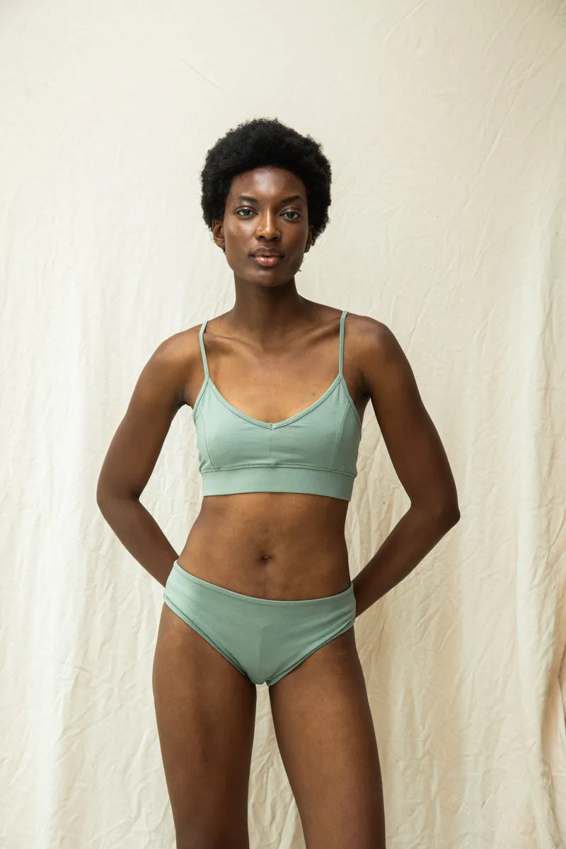 Nyra Bamboo & Organic Cotton Blend Bra in Pistachio sold by Beaumont Organic product image thumbnail 3