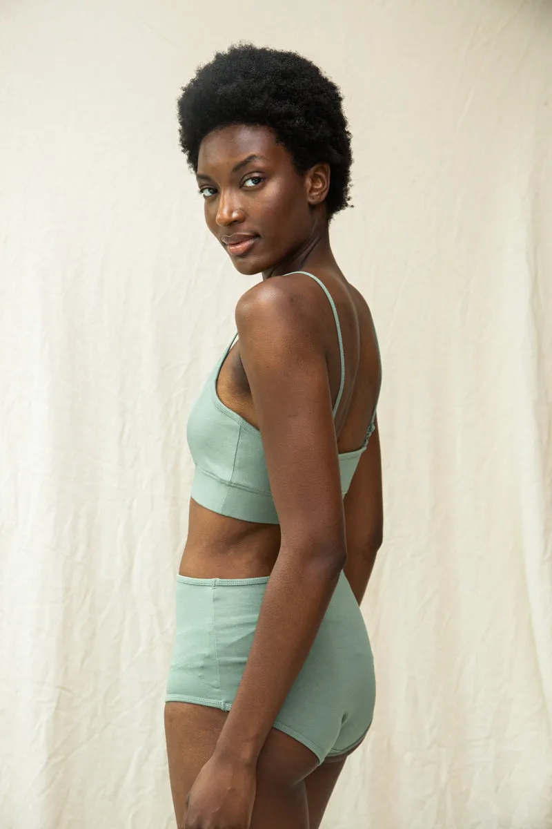 Nyra Bamboo & Organic Cotton Blend Bra in Pistachio sold by Beaumont Organic product image thumbnail 5