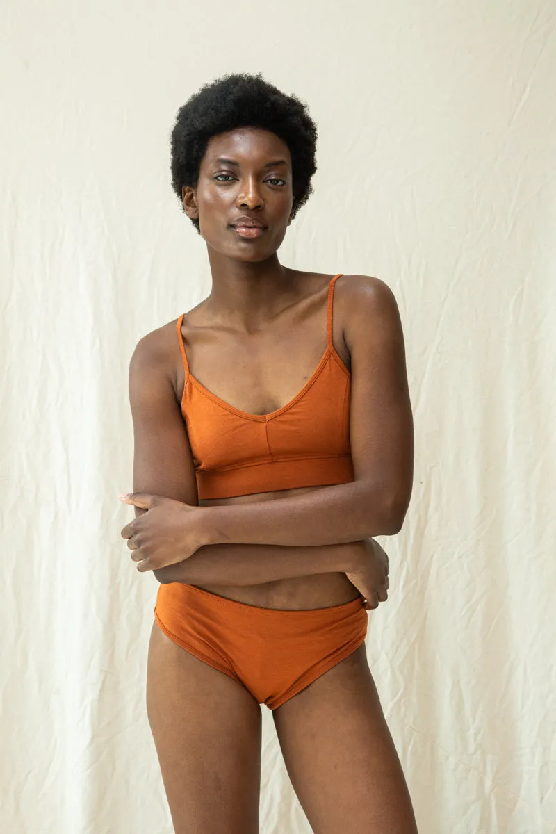 Nyra Bamboo & Organic Cotton Blend Bra in Terracotta sold by Beaumont Organic product image thumbnail 4