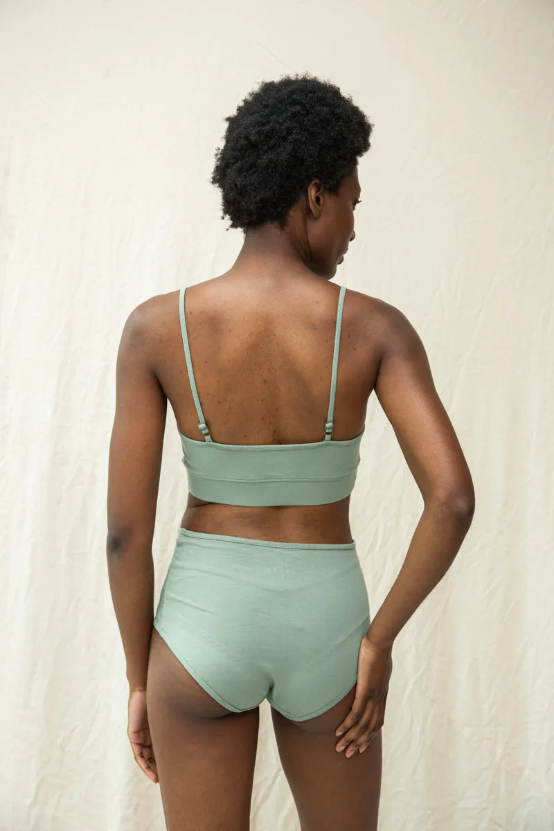 Yoka Bamboo & Organic Cotton Blend High Waist Briefs in Pistachio sold by Beaumont Organic product image thumbnail 3