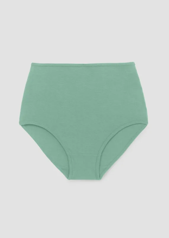 Yoka Bamboo & Organic Cotton Blend High Waist Briefs in Pistachio sold by Beaumont Organic