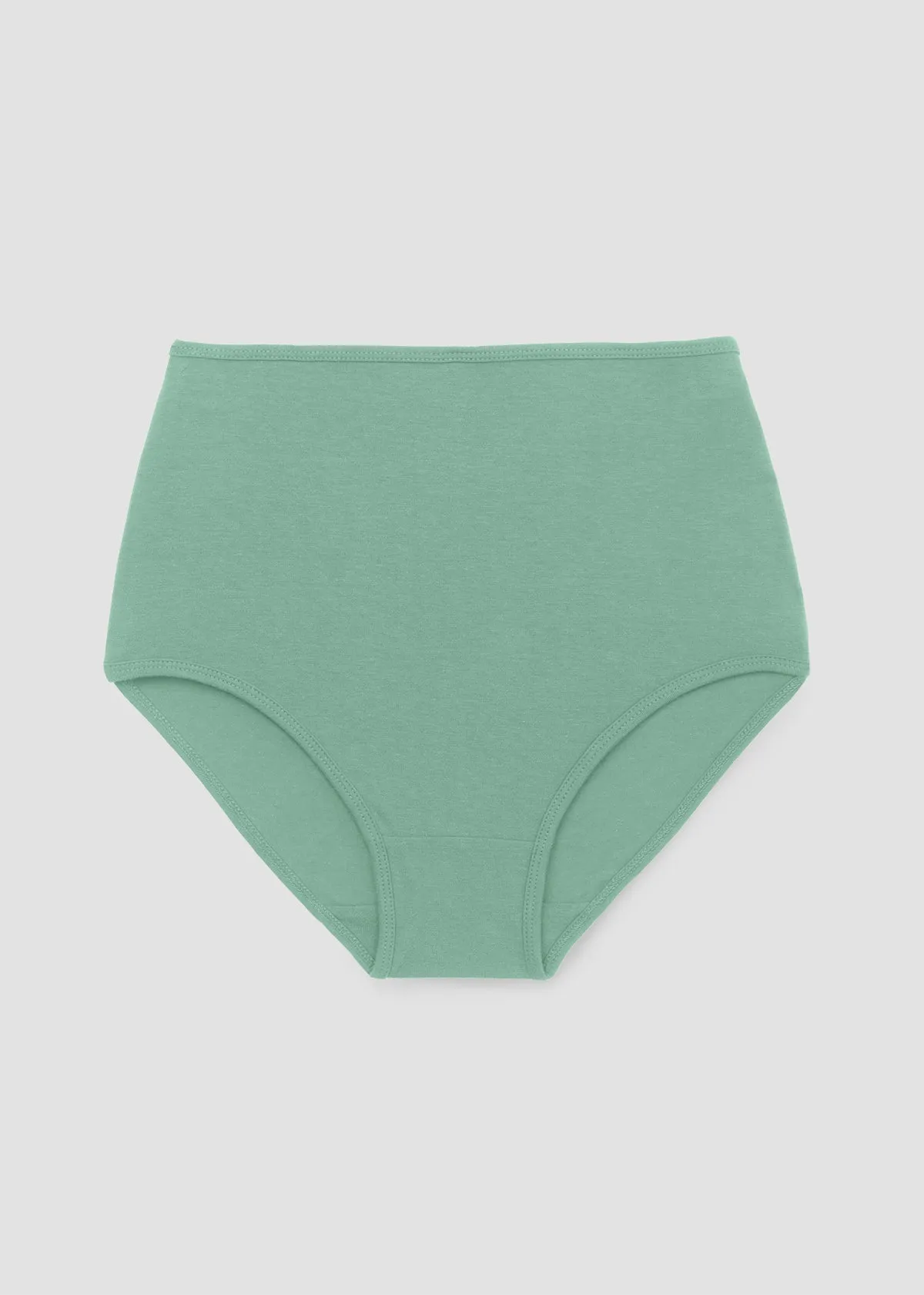 Yoka Bamboo & Organic Cotton Blend High Waist Briefs in Pistachio sold by Beaumont Organic