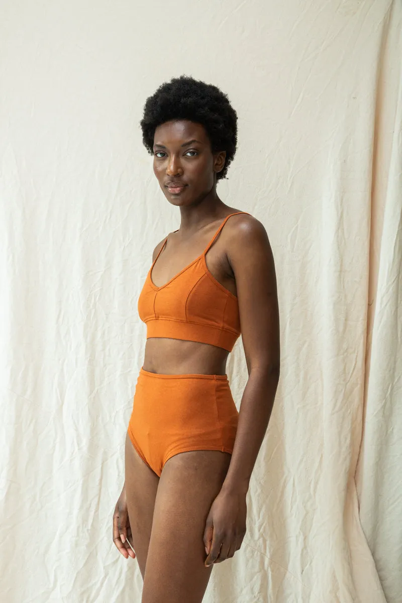 Yoka Bamboo & Organic Cotton Blend High Waist Briefs in Terracotta sold by Beaumont Organic product image thumbnail 2