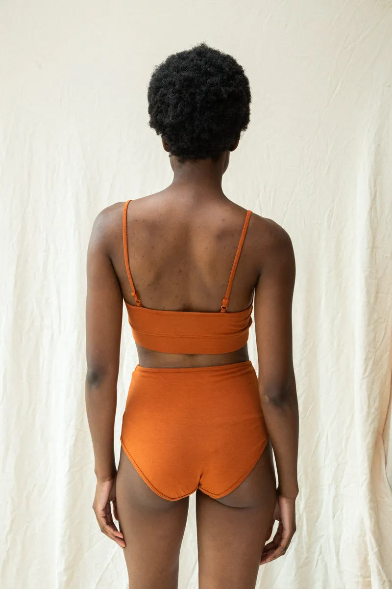Yoka Bamboo & Organic Cotton Blend High Waist Briefs in Terracotta sold by Beaumont Organic product image thumbnail 3