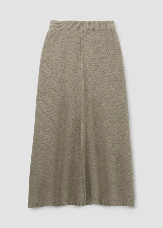 Mio-Leigh Recycled Cotton Blend Knitted Skirt in Natural sold by Beaumont Organic